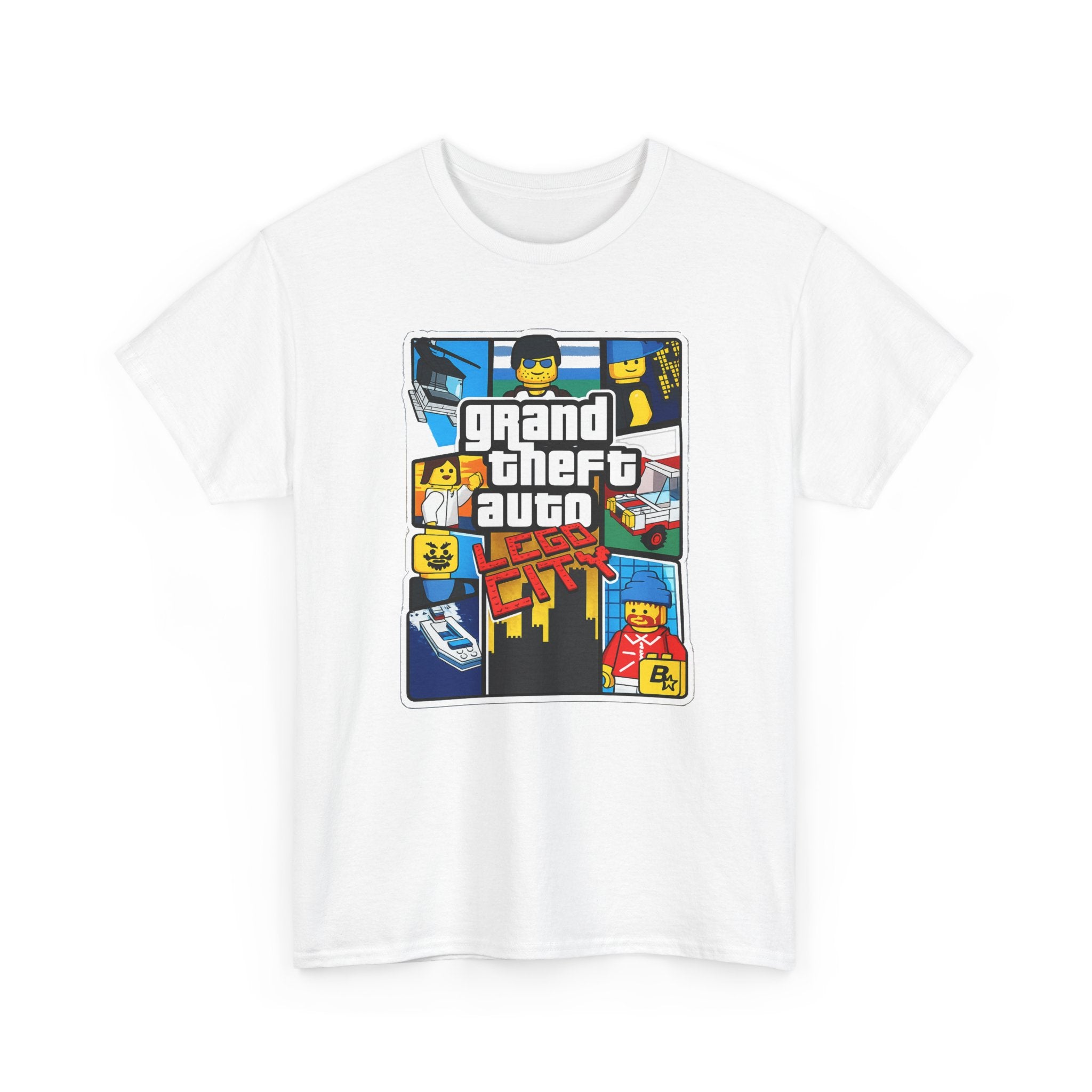 GTA Lego City Retro Block-Style 'Grand Theft Auto' Graphic Tee