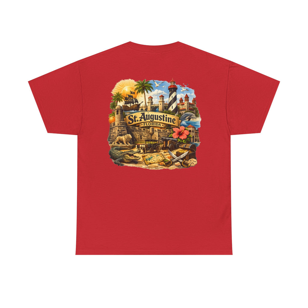 St. Augustine Florida Vintage Travel Tee — Retro Beach & Lighthouse Souvenir T-Shirt