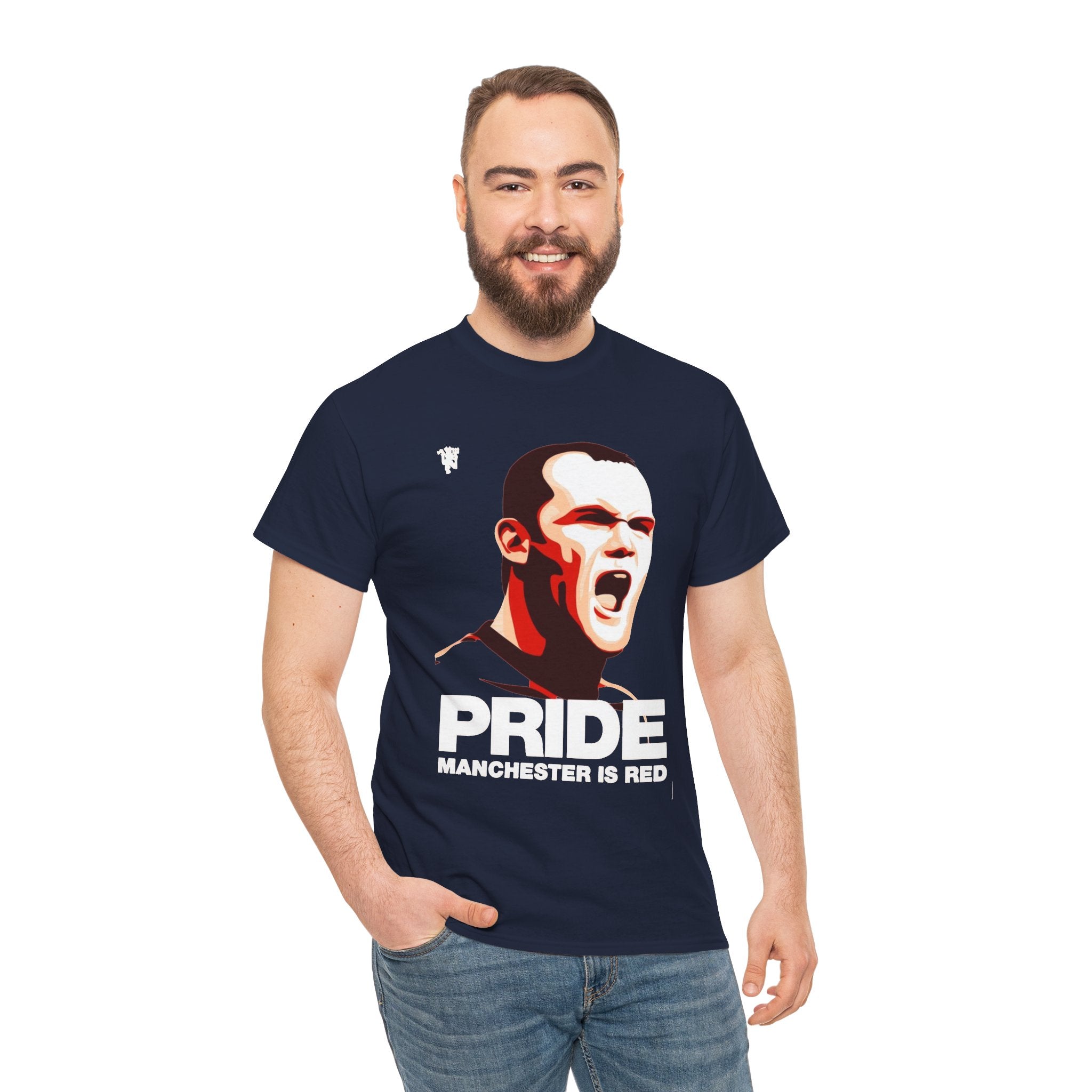 Manchester Pride Tee — “Pride Manchester Is Red” Football Fan Shirt