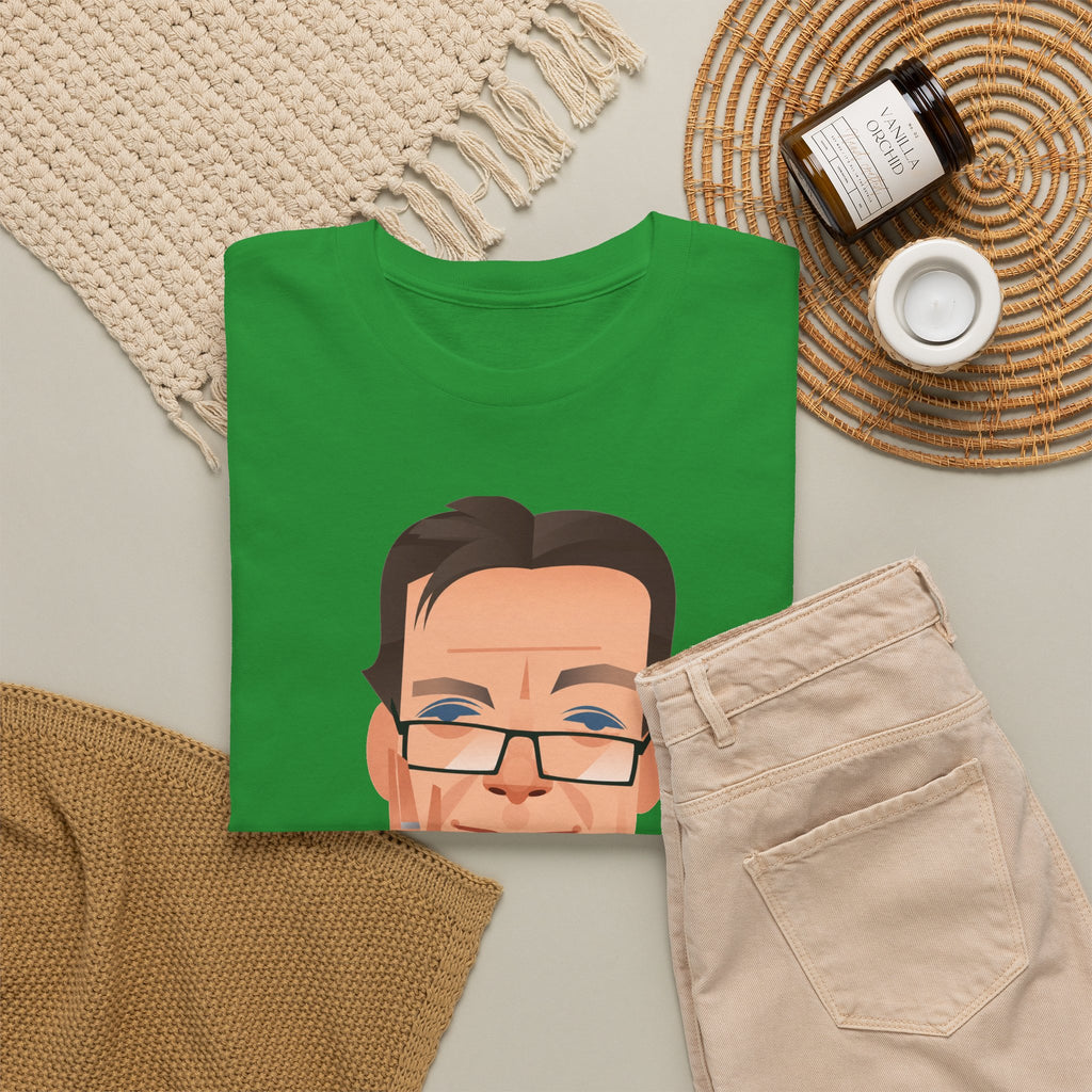 Tony Wilson Manchester Legend Caricature Gentleman Face Cotton T-Shirt