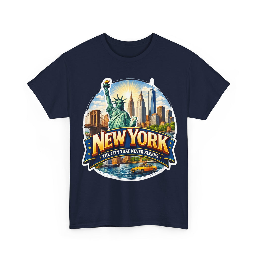 New York City T-Shirt - 'The City That Never Sleeps' Vintage Skyline Tee
