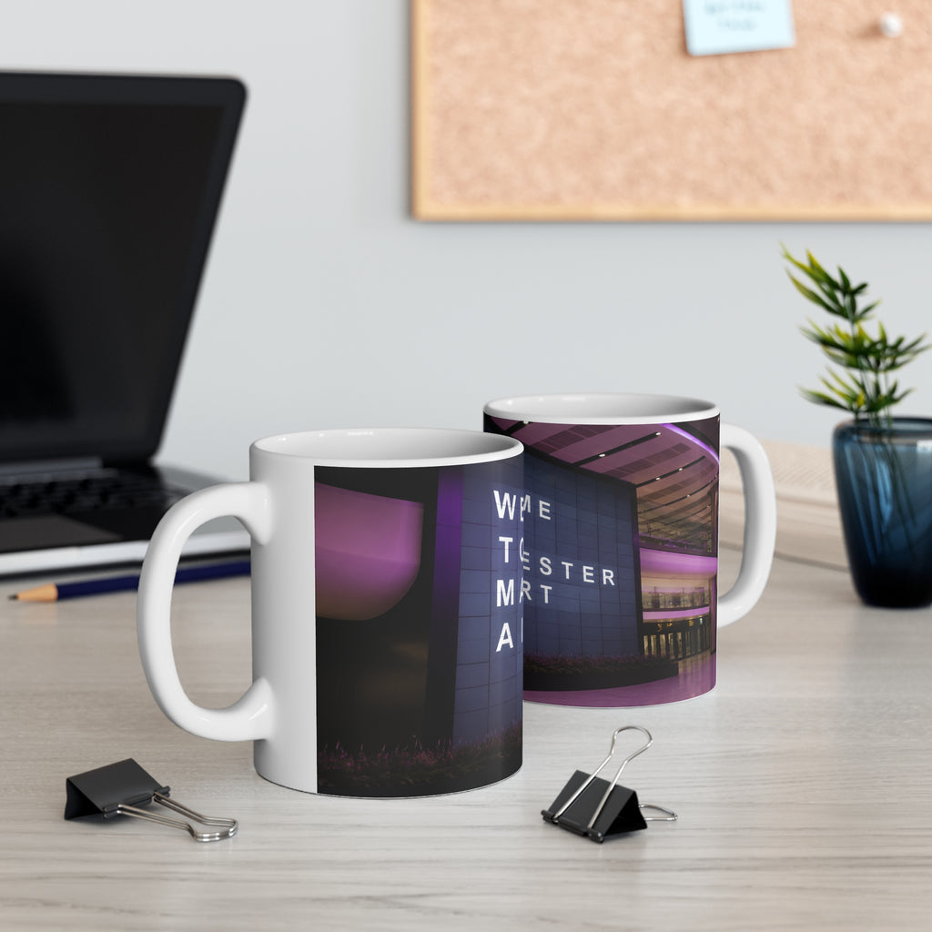 Manchester Airport Welcome Mug — Ceramic Coffee Cup (11oz & 15oz)