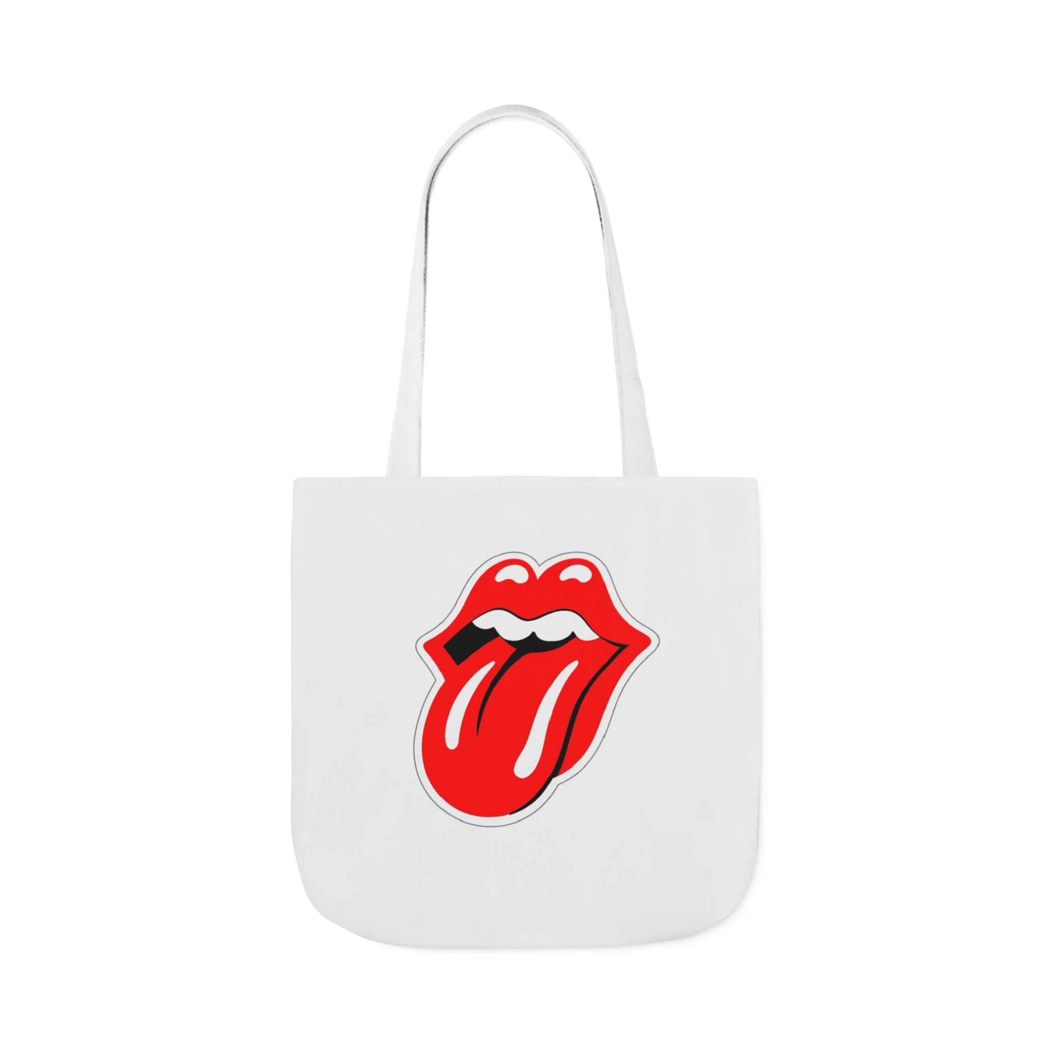 Rock & Roll Tongue Canvas Tote Bag — Retro Lip Graphic