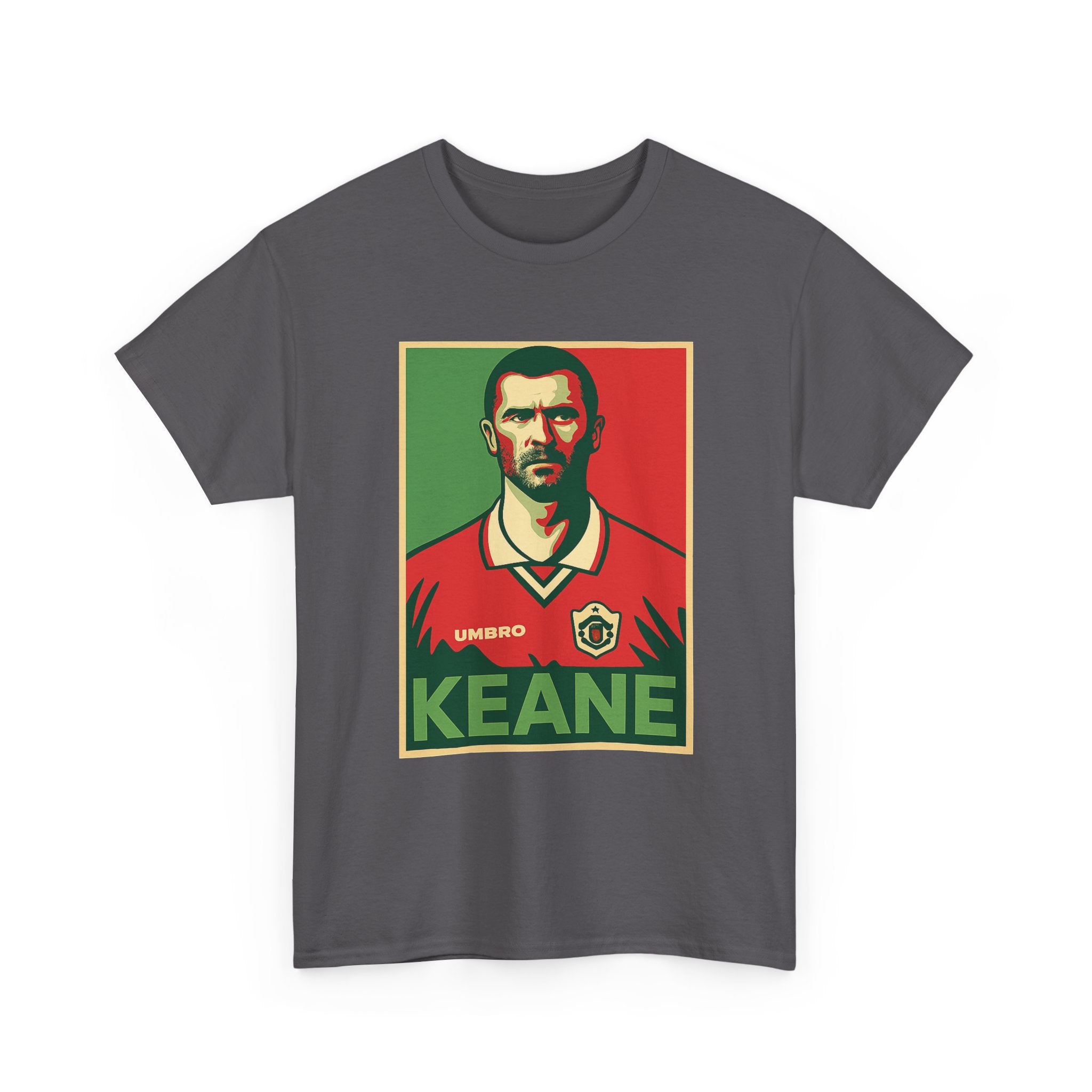 Keane Football Poster Tee — Retro Soccer Jersey Graphic T-Shirt