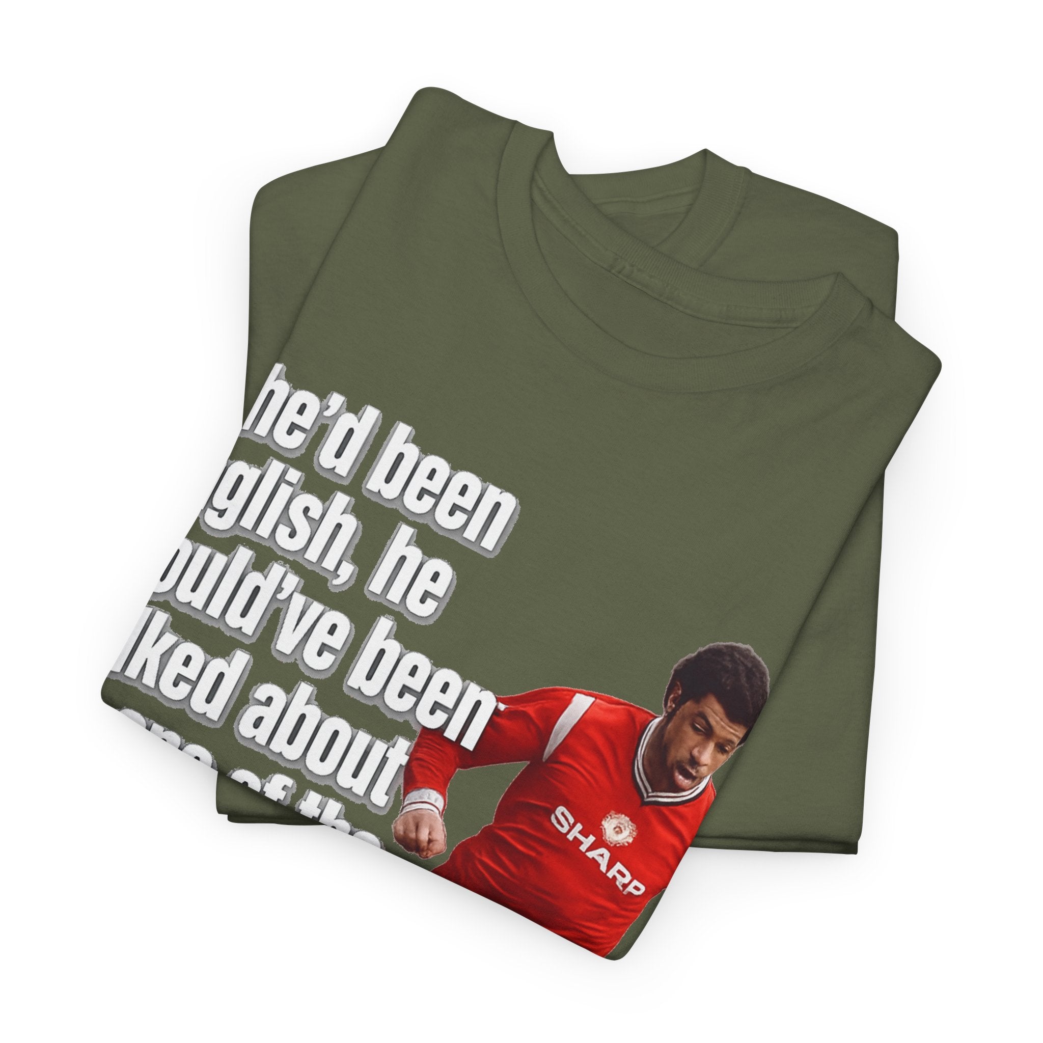 Vintage Football Tee — 'if he'd been English...' Roy Keane on Paul McGrath Quote Shirt