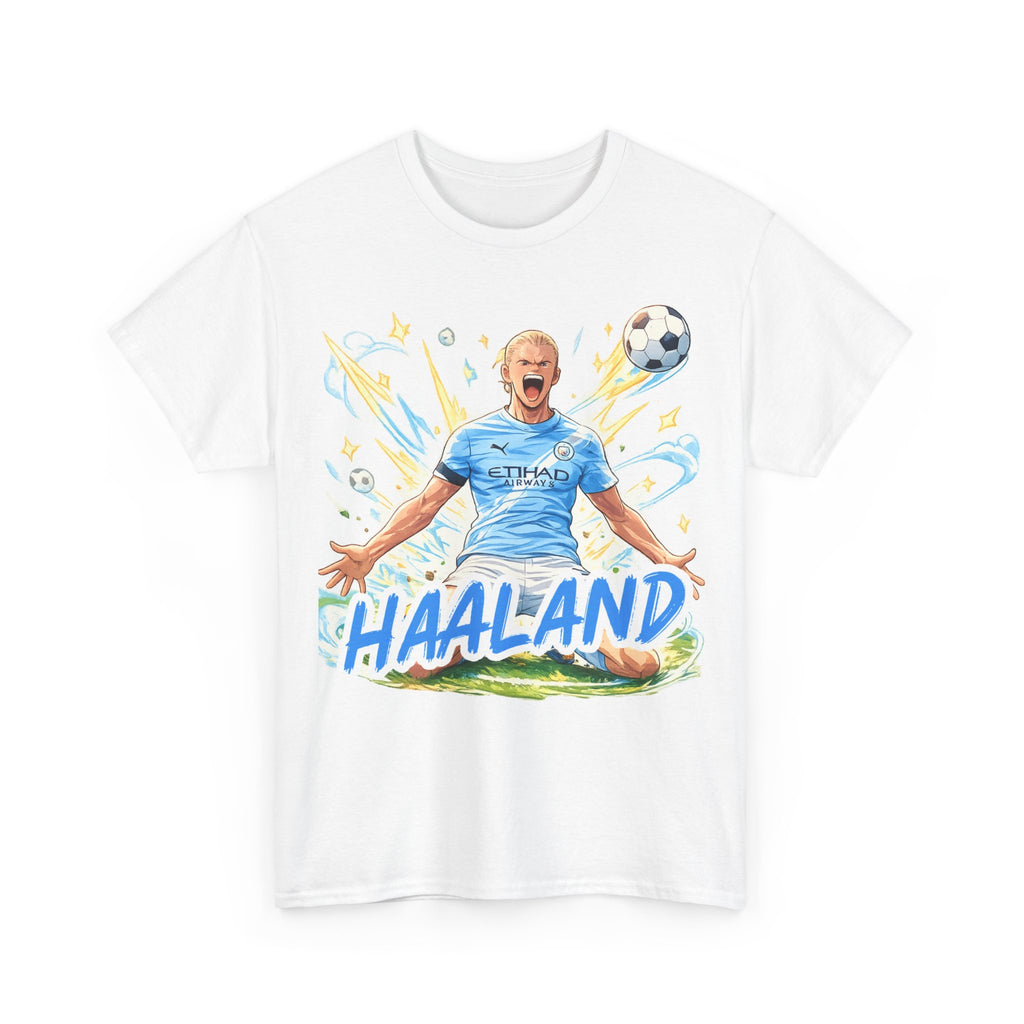 Erling Haaland Anime Fan Tee — Celebratory Football Player Graphic T-Shirt