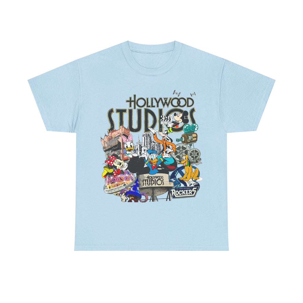 Hollywood Studios Collage T-Shirt — Vintage Theme Park Character Tee