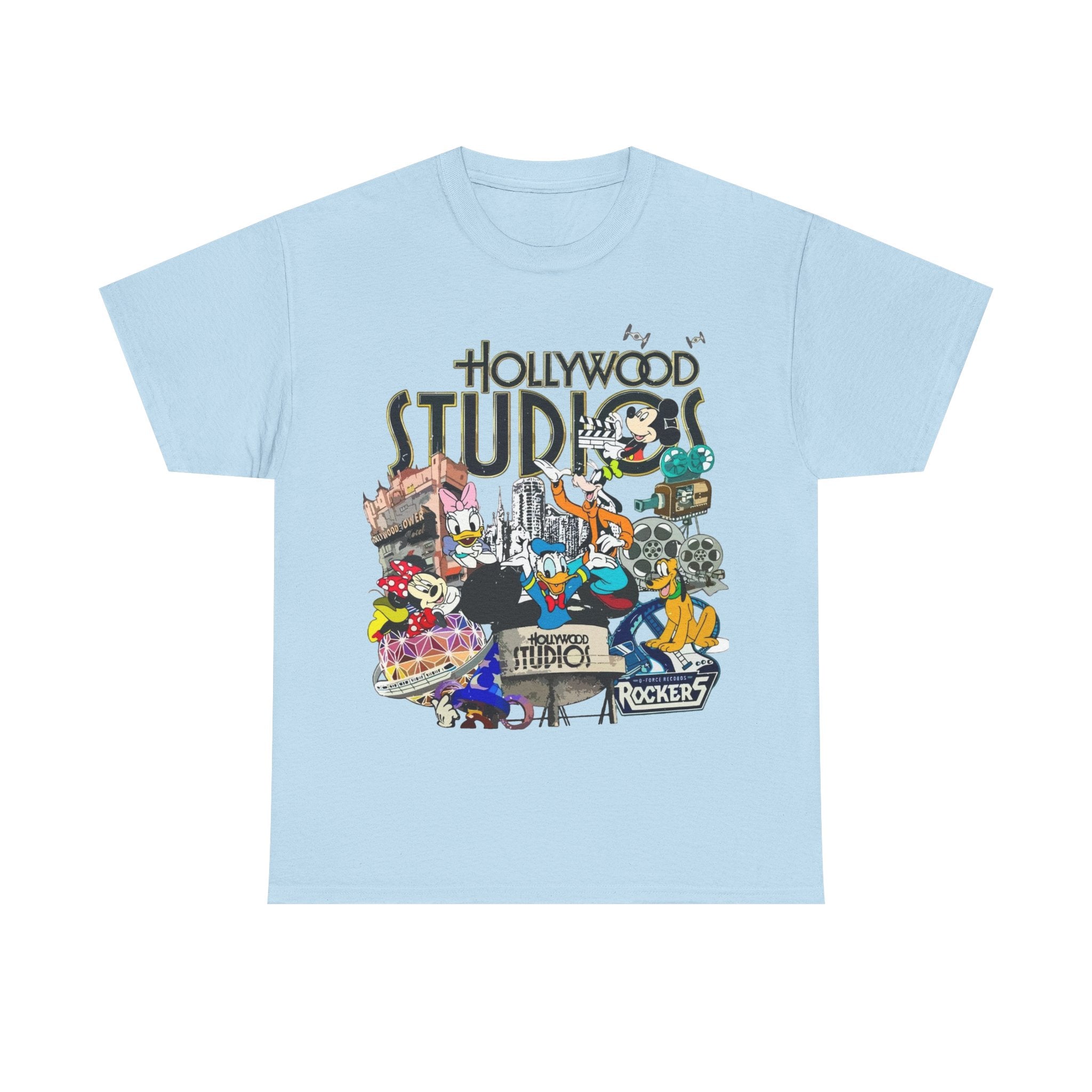 Hollywood Studios Collage T-Shirt — Vintage Theme Park Character Tee