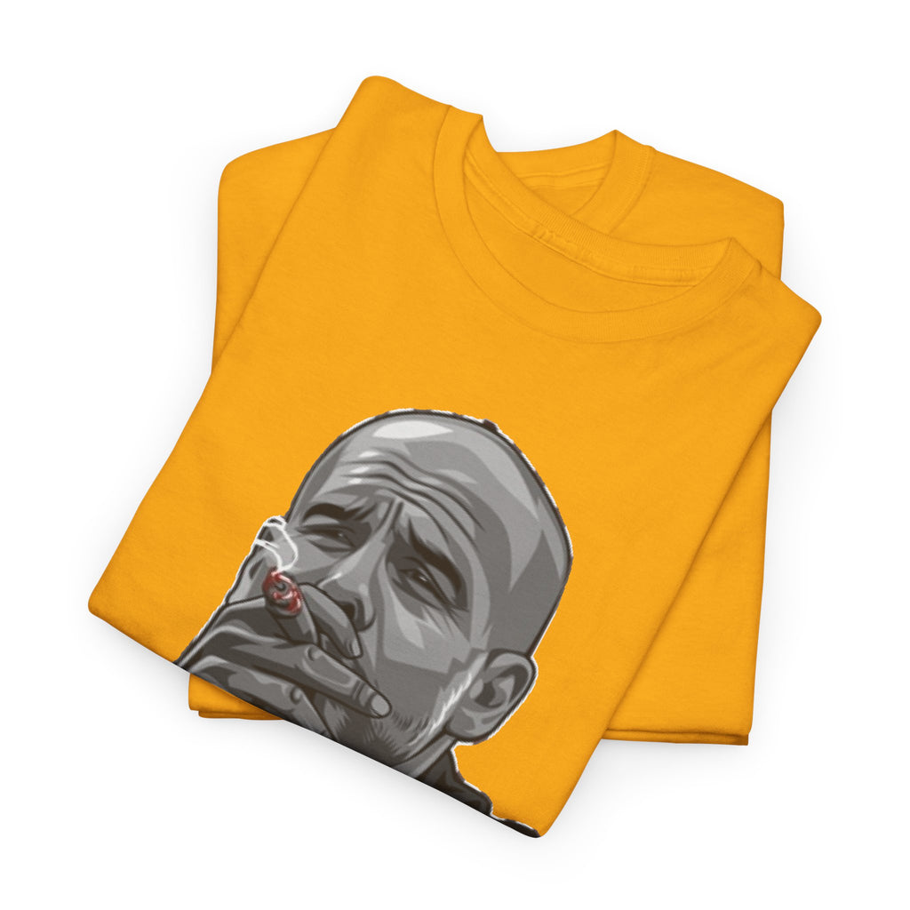 Pep Guardiola Smoking Portrait T‑Shirt — Moody Graphic Tee