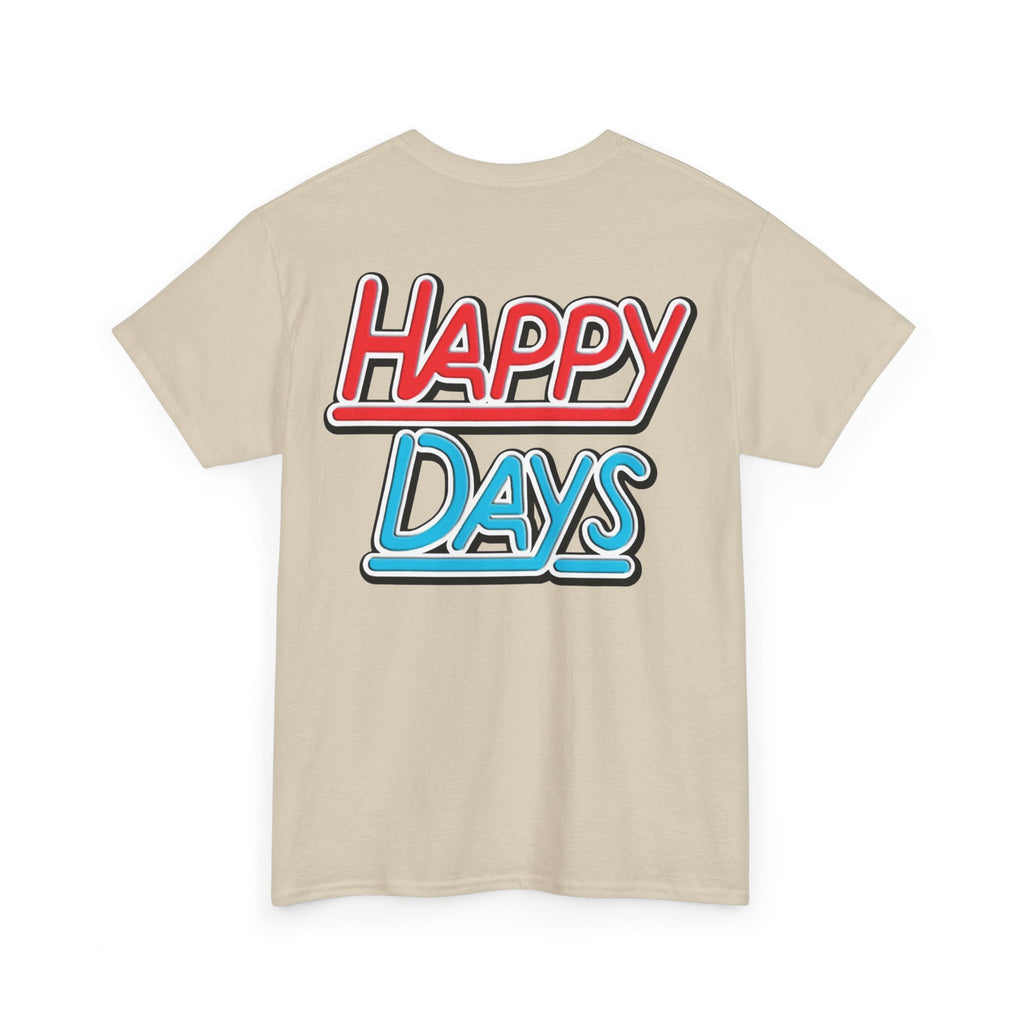 Happy Days Cast Caricature Tee — Retro 70s Sitcom Graphic T-Shirt