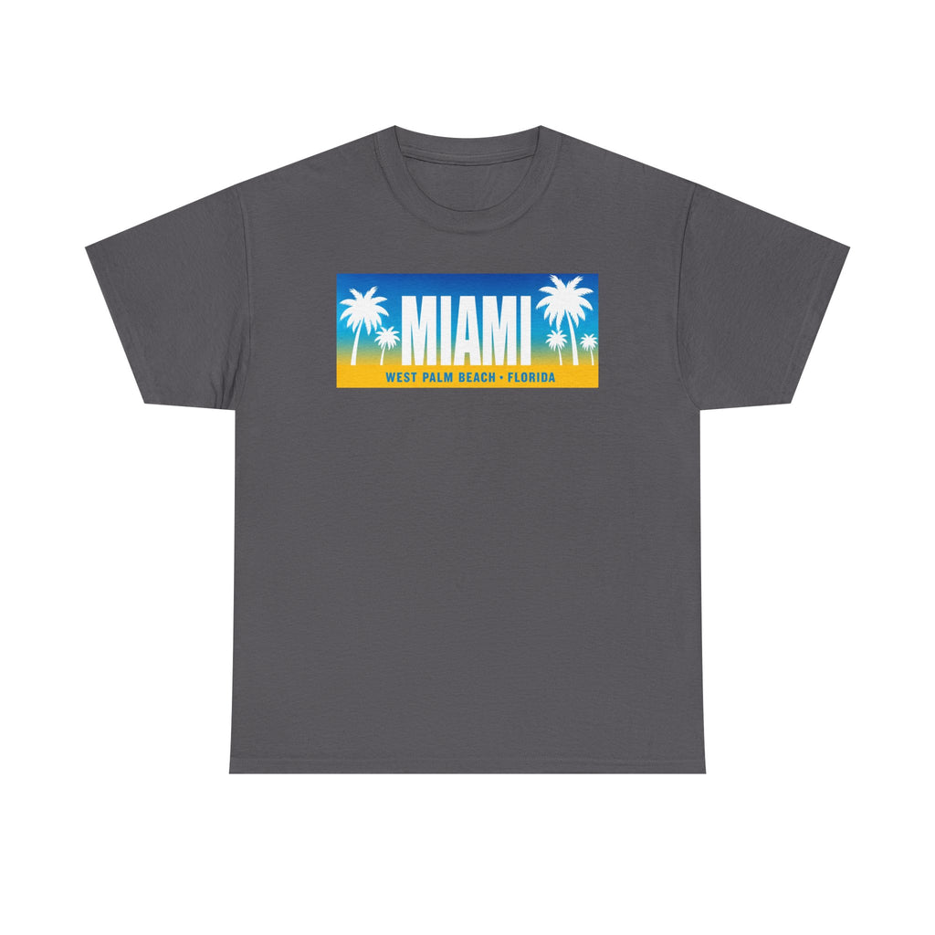 Miami West Palm Beach Vintage Tee — "MIAMI" Beach Palm Trees T‑Shirt