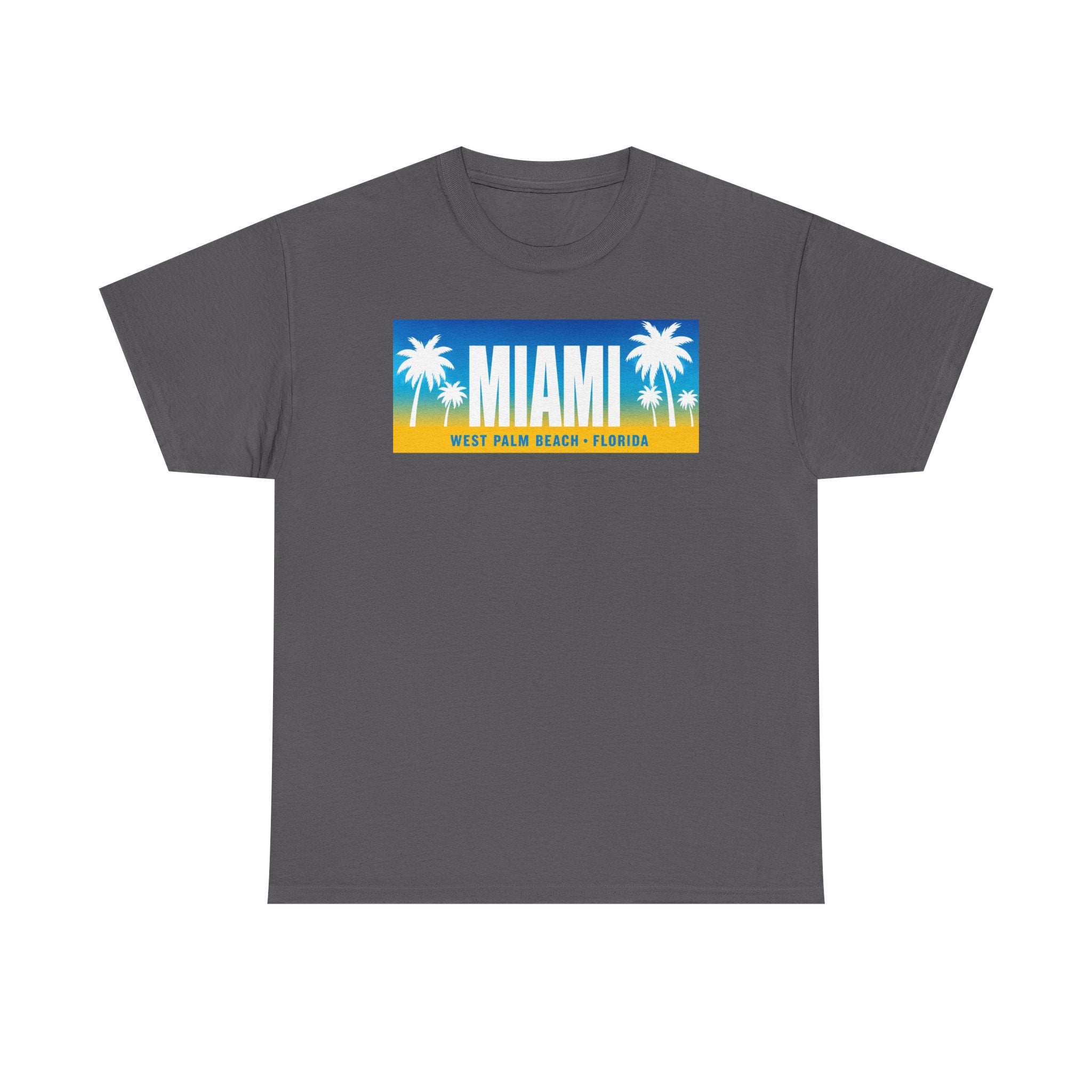 Miami West Palm Beach Vintage Tee — "MIAMI" Beach Palm Trees T‑Shirt