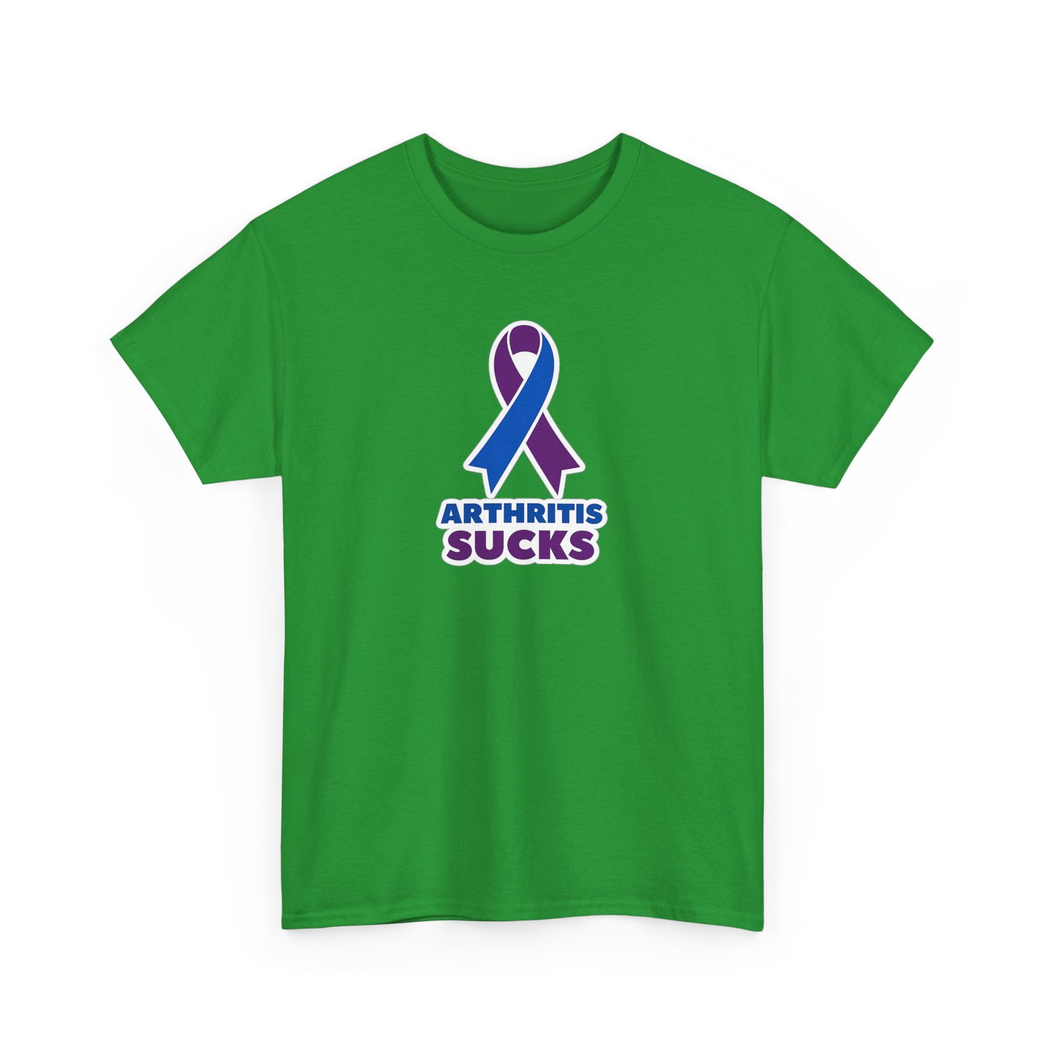 Arthritis Sucks Awareness T-Shirt — Purple & Blue Ribbon Support Tee