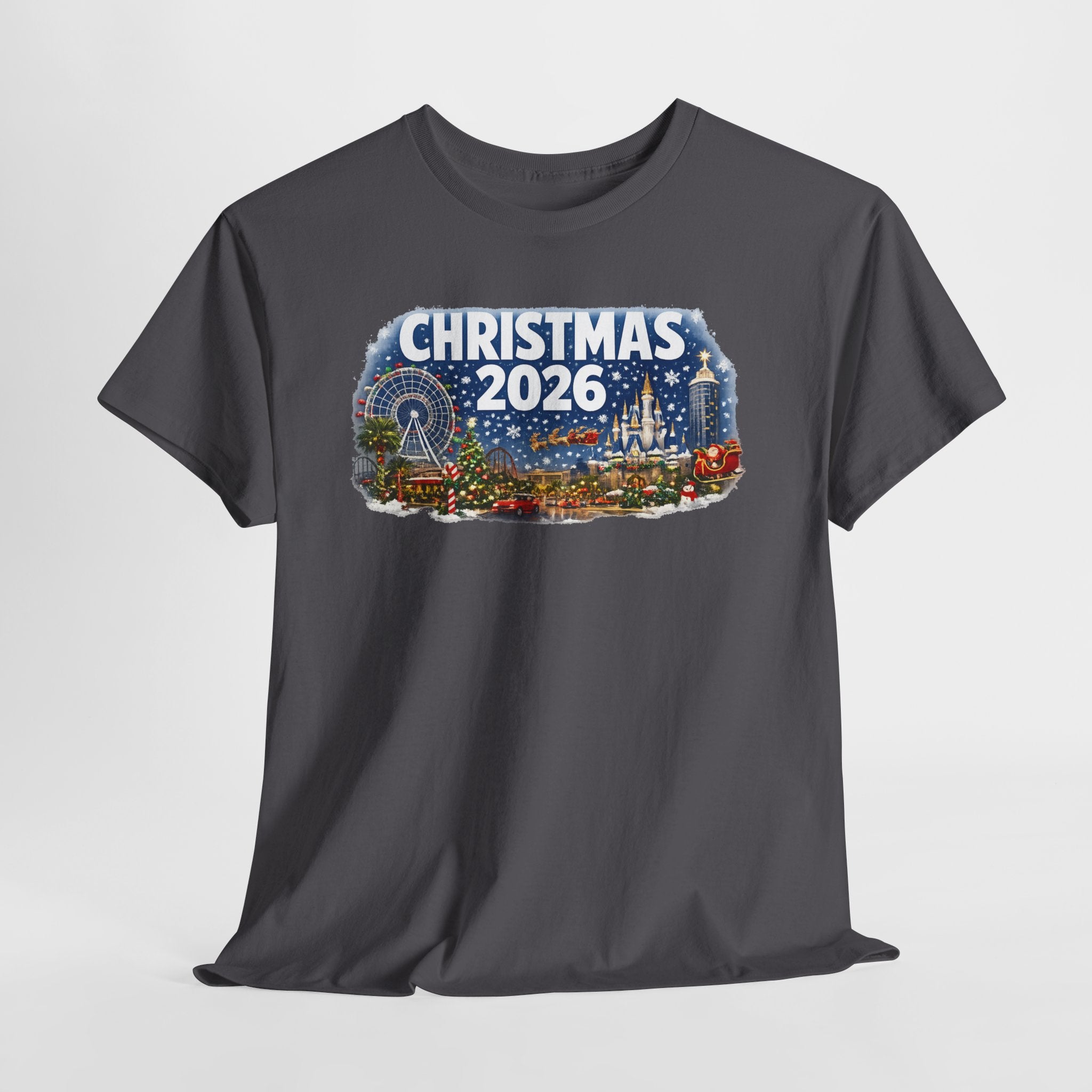 Christmas 2026 Holiday Tee — Festive Winter Village Graphic T-Shirt