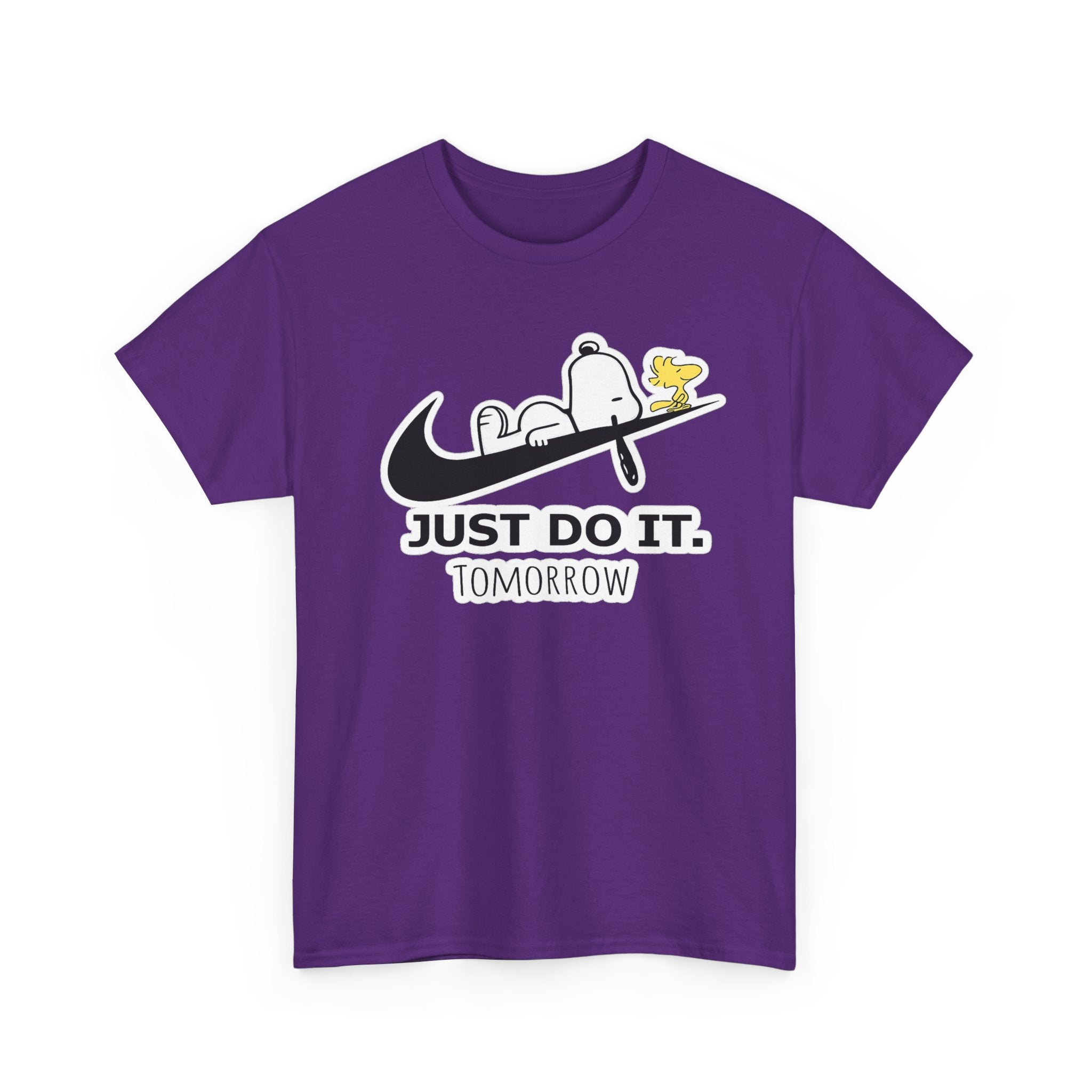 Snoopy "Just Do It Tomorrow" Graphic Cotton T-Shirt