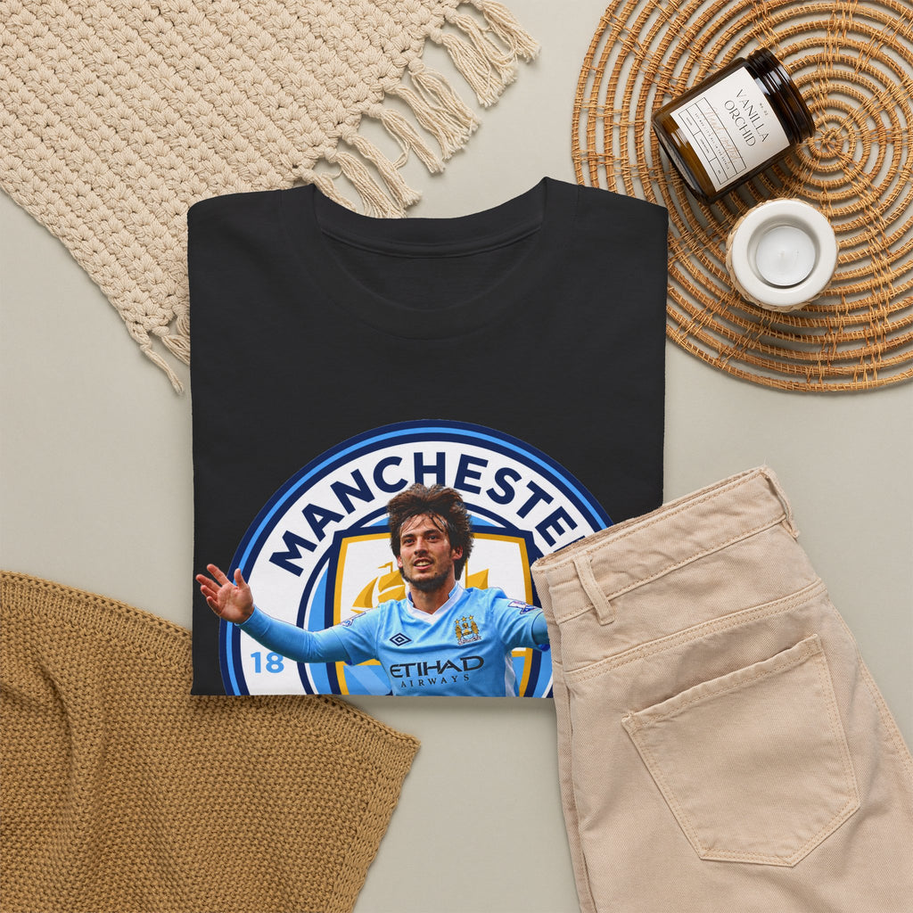 David Silva Manchester Legend Football Tee — Player Celebration Design