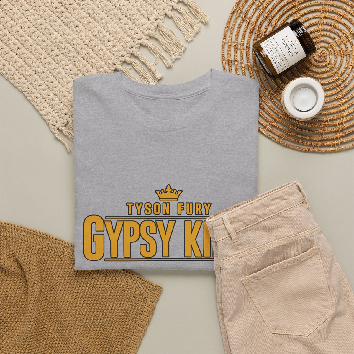 T-Shirt — "Gypsy King" Retro Crown Boxing Tribute Tee