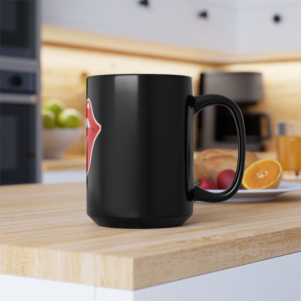 Rock Band Tongue Black Coffee Mug (11oz/15oz)