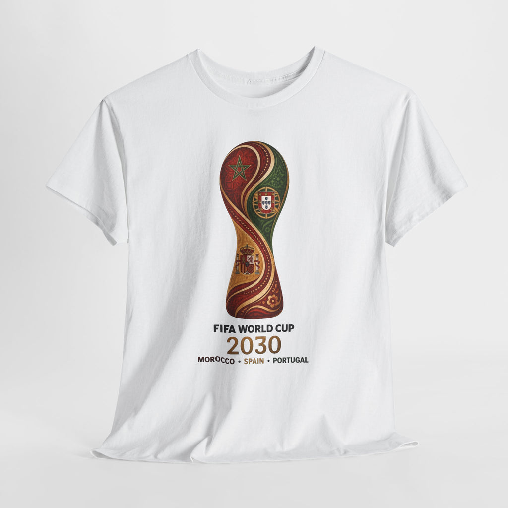 FIFA World Cup 2030 Trophy T-Shirt — Morocco Spain Portugal Official Design