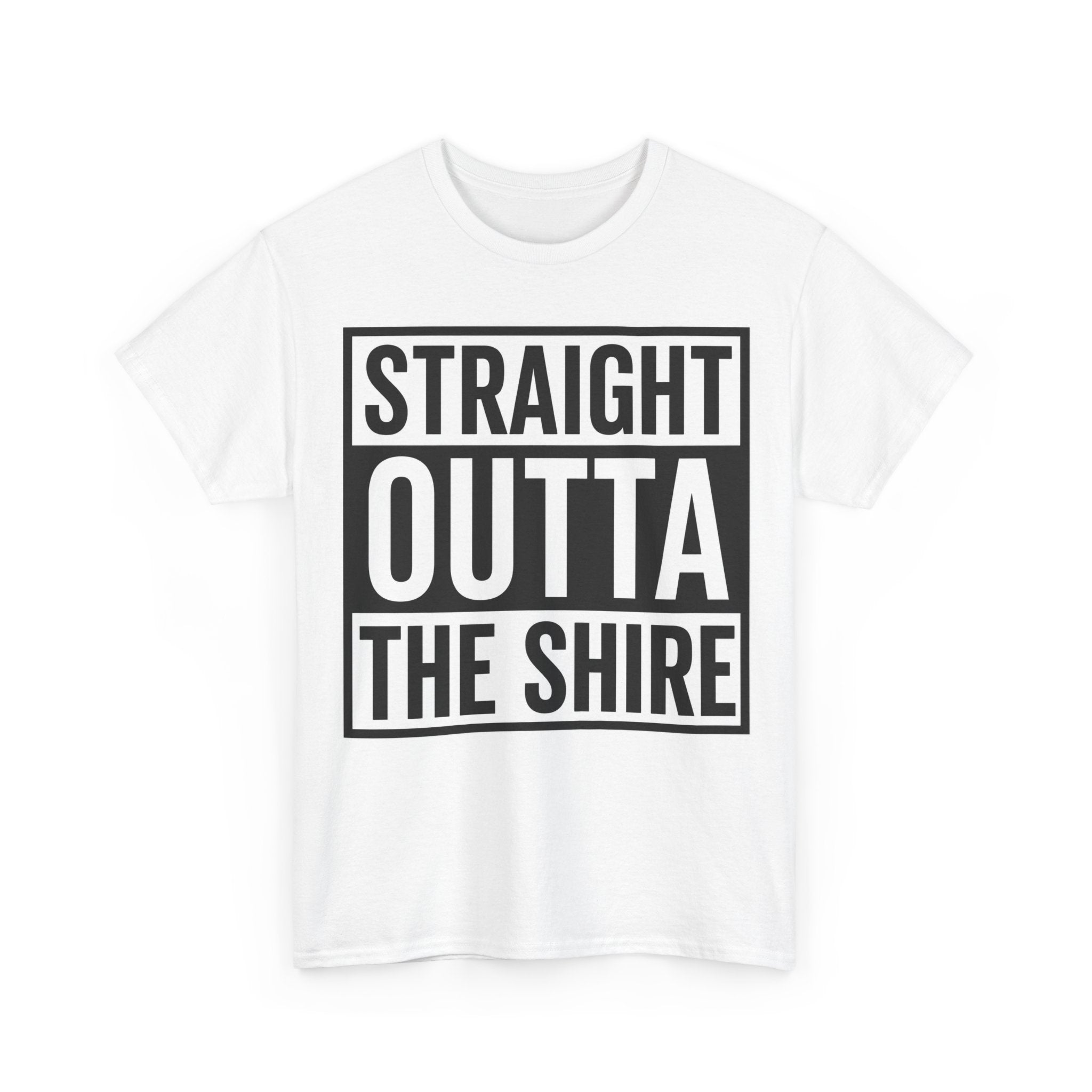 T-Shirt — "Straight Outta The Shire" Funny Hobbit Travel Tee