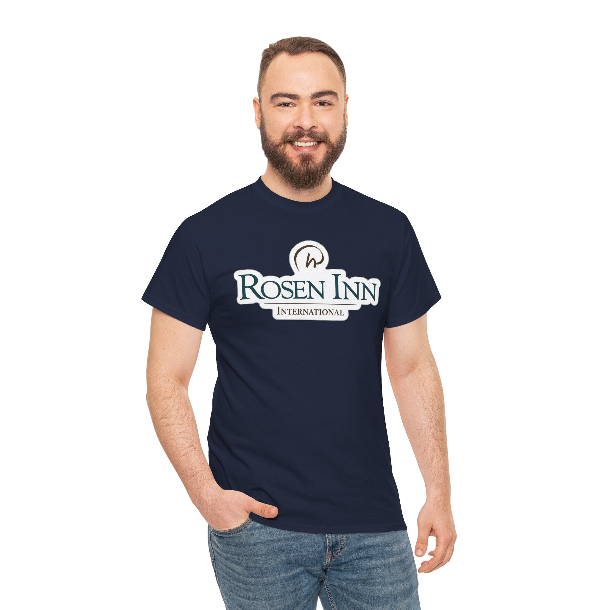 Rosen Inn International Inspired Logo Cotton T-Shirt Tee