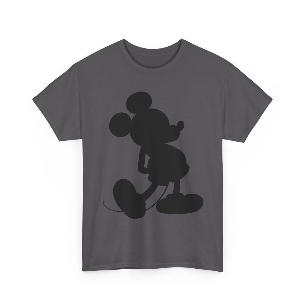 Mickey Mouse Silhouette Graphic Tee — Retro Cartoon Shadow T-Shirt
