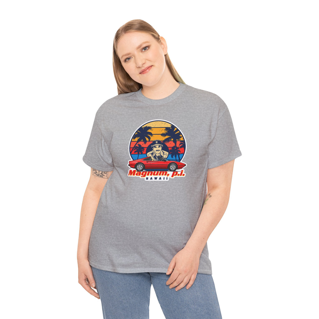 Magnum P.I. Hawaii Retro Sunset Cotton T-Shirt / Tee