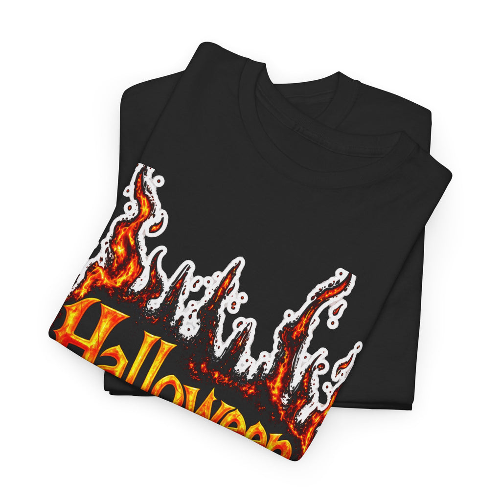 Halloween Fire and Ice Graphic Cotton T-Shirt