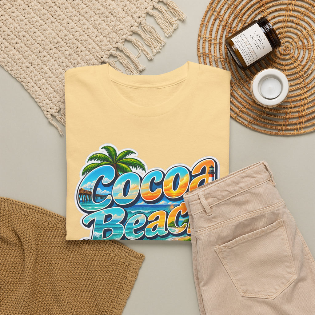 Cocoa Beach Florida Vintage Surf Cotton T-Shirt