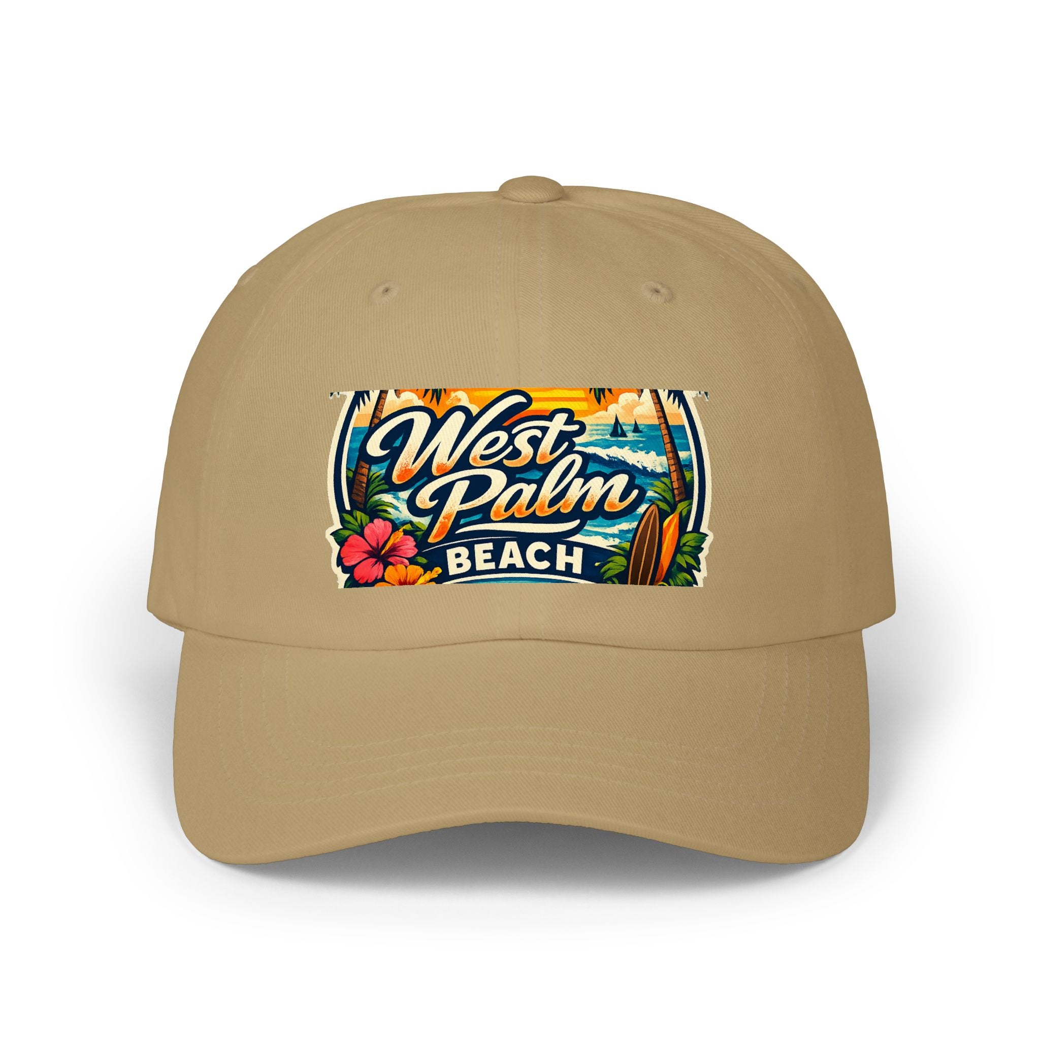 West Palm Beach Dad Cap — Vintage Surfboard Floral Beach Hat