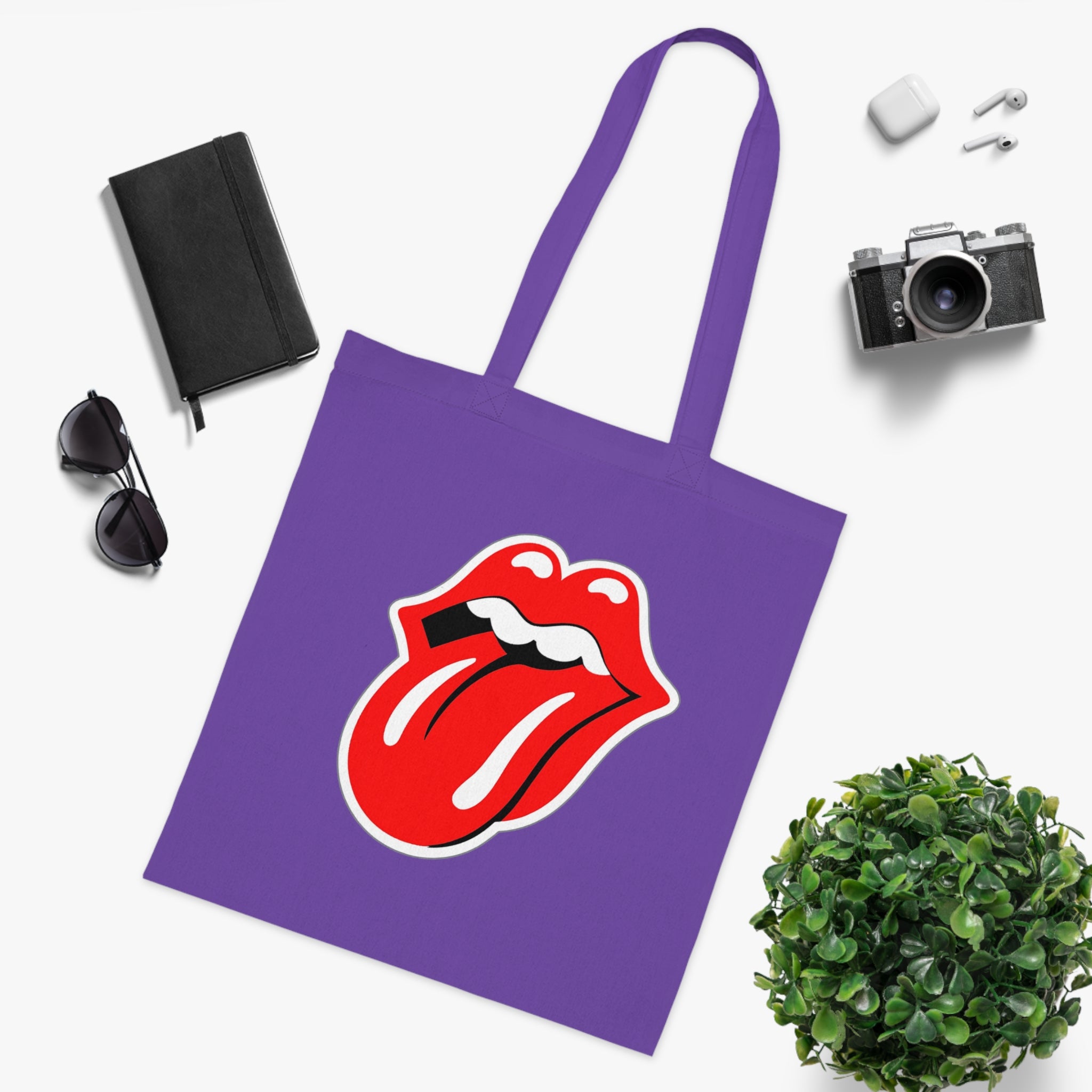 Rock Red Tongue Graphic Tote Bag