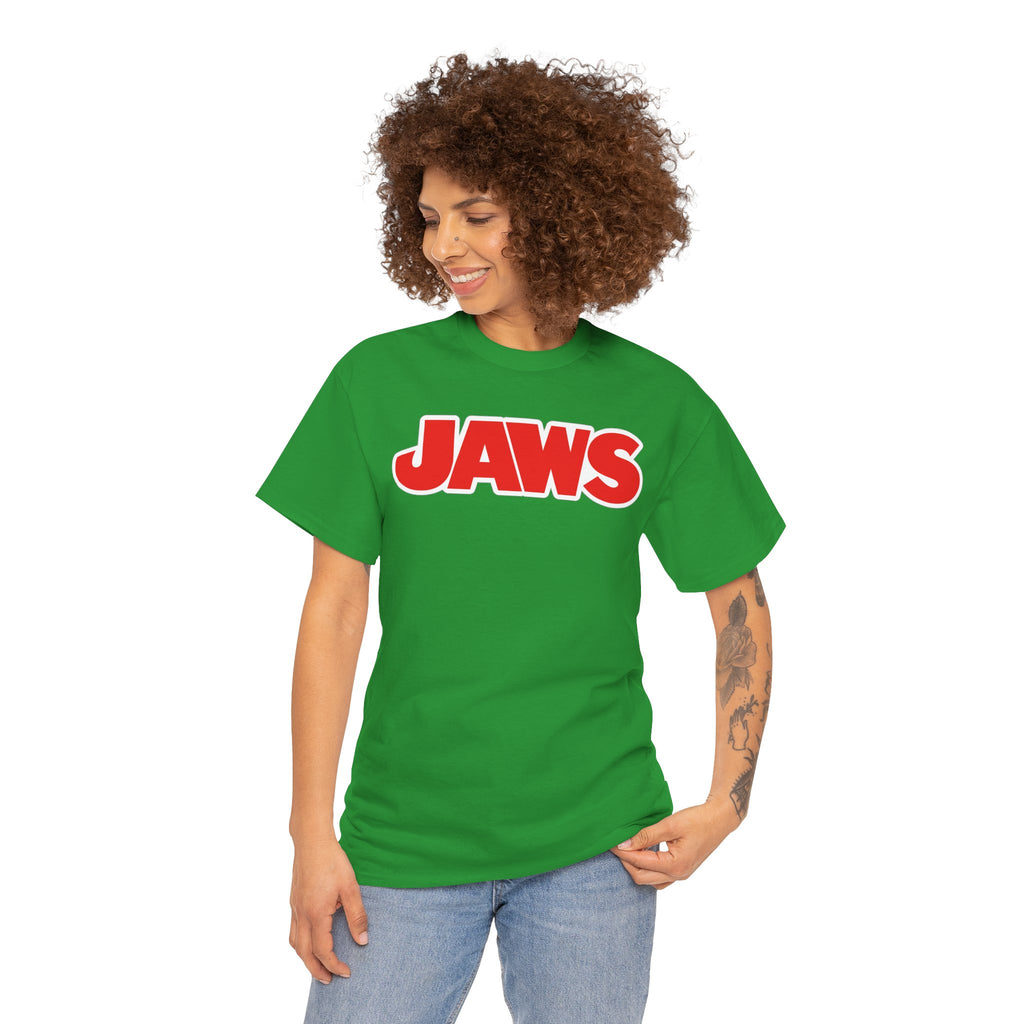 Jaws Logo Tee — Retro Red Movie Graphic T‑Shirt