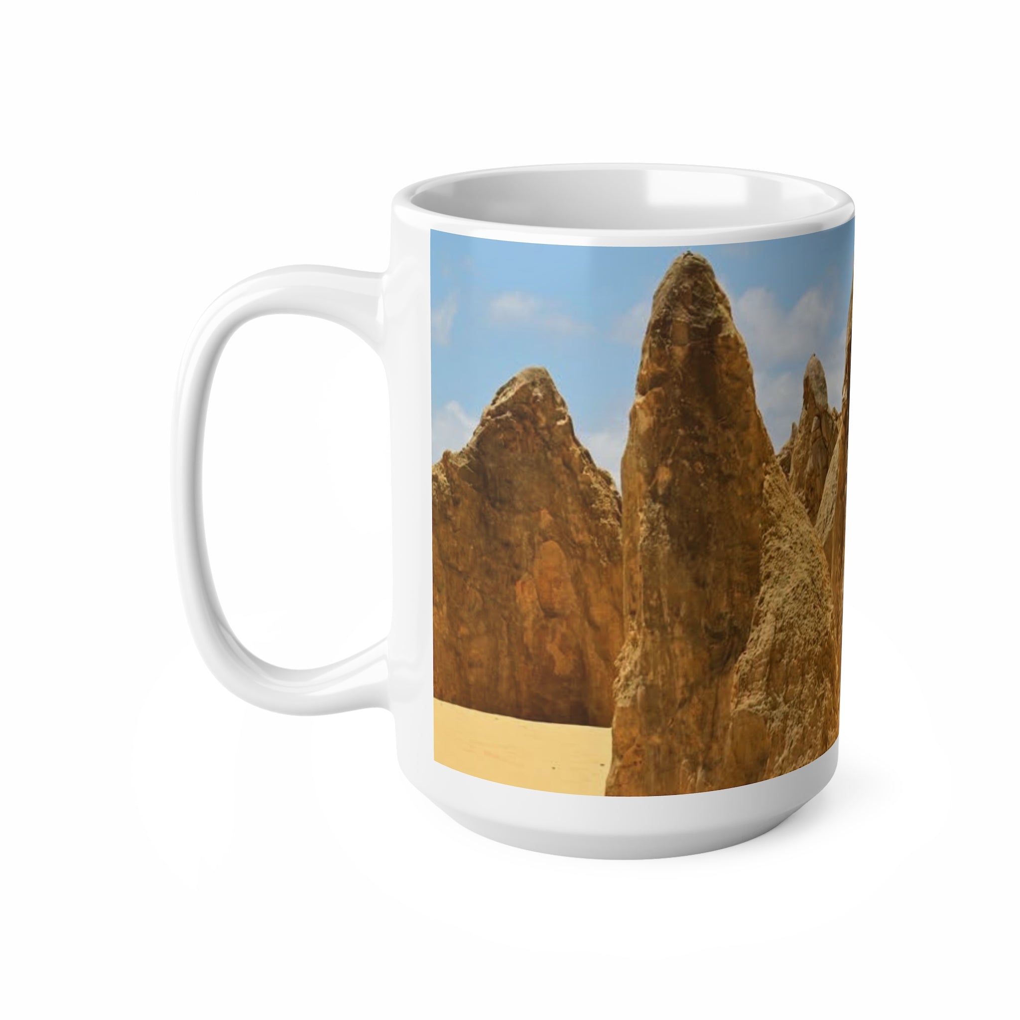 Desert Pinnacles Photo Mug — Scenic Pinnacle Rocks Coffee Cup (11oz & 15oz)