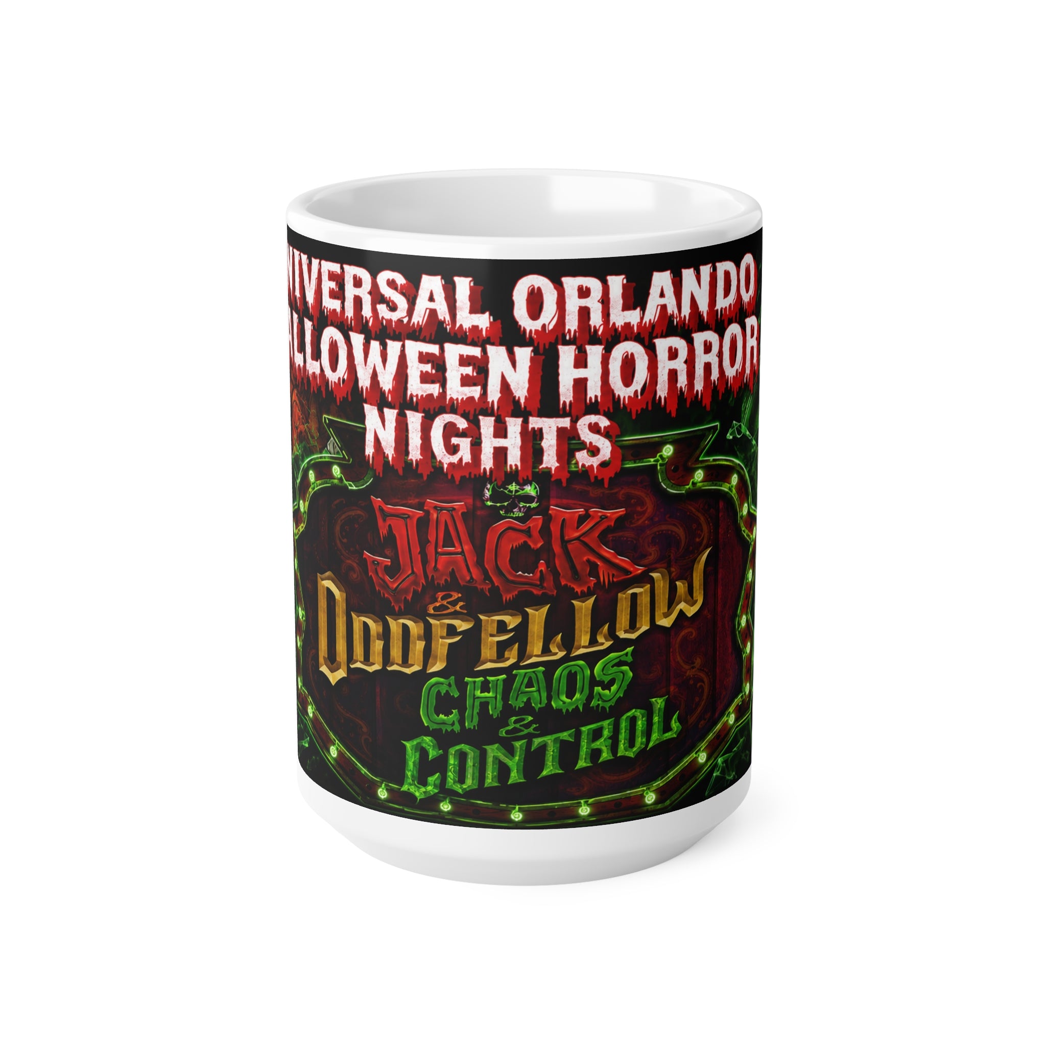 Universal Orlando Halloween Horror Nights Jack Oddfellow Chaos Control Mug