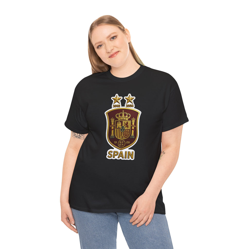 Spain Crest T-Shirt — Vintage Spanish Soccer Shield Tee
