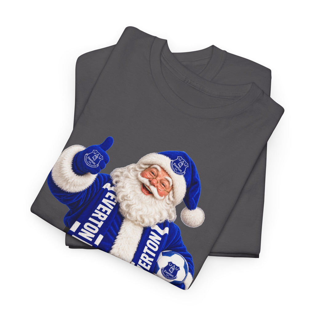Everton Santa Scarf Christmas Tee - Holiday Vintage Santa T-Shirt