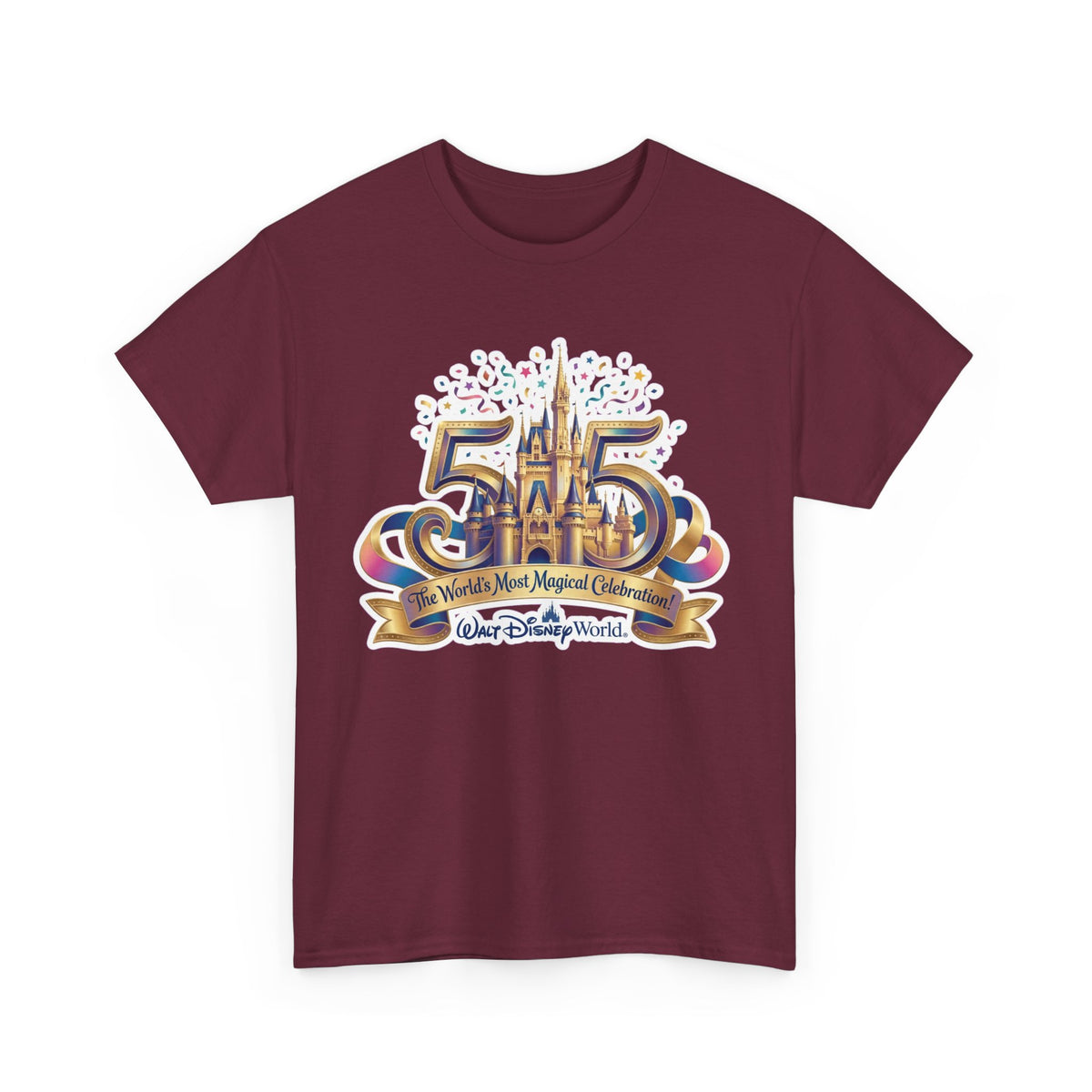 Disney World 50th Anniversary Castle Tee — 'The World's Most Magical Celebration' Souvenir T-Shirt