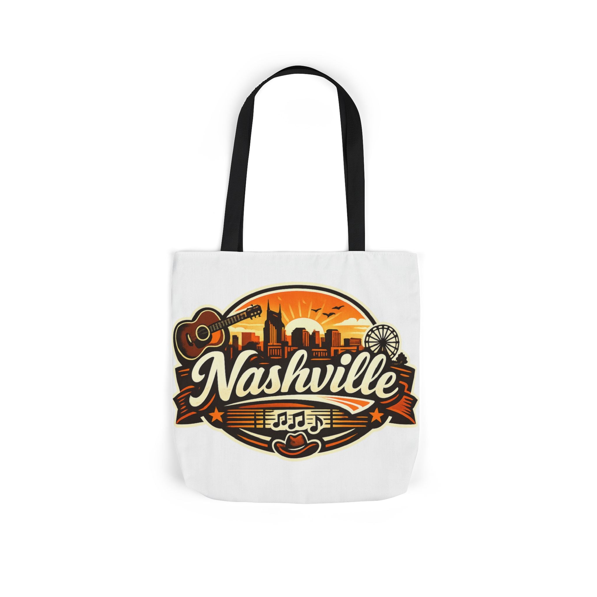Nashville Sunset Tote Bag — Country Music Skyline Canvas Tote