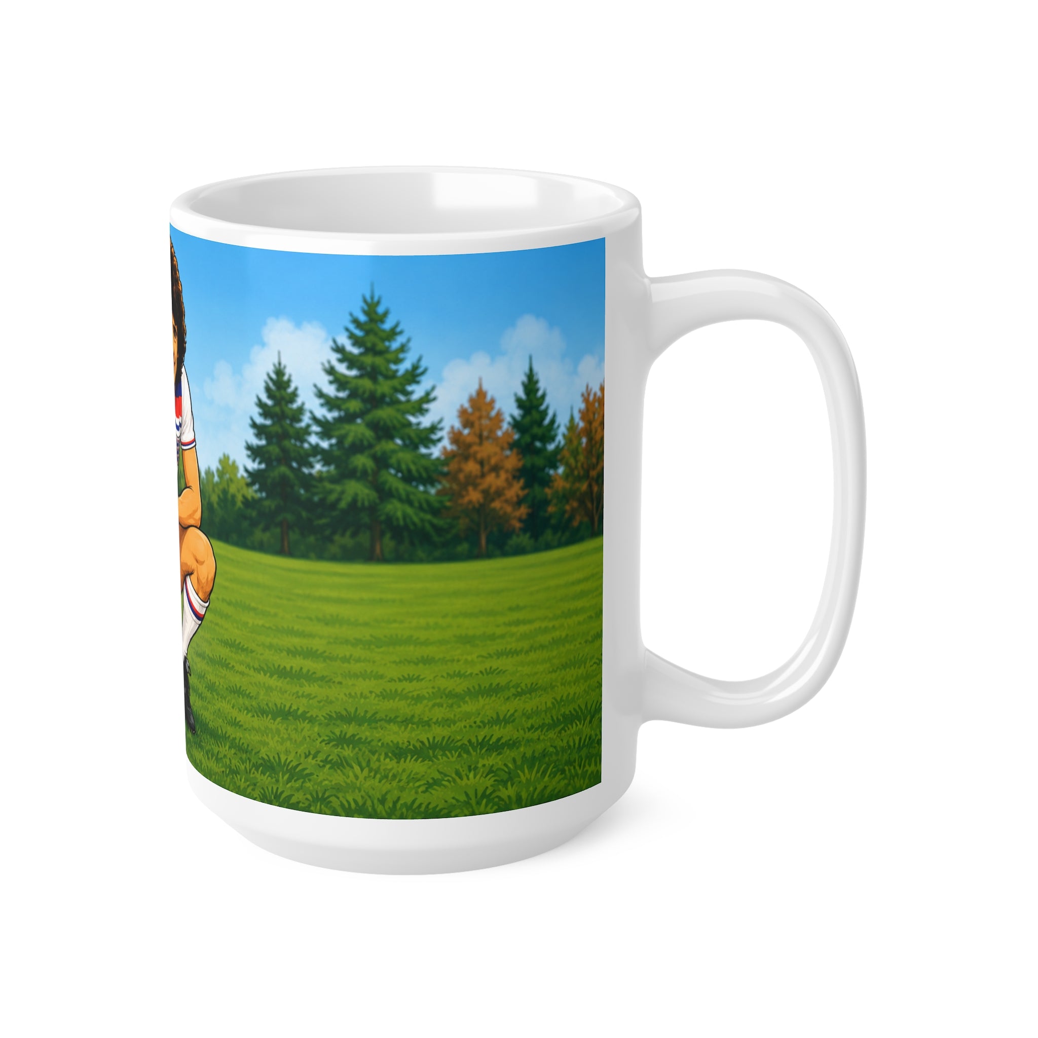 Kevin Keegan England Retro Soccer Player Ceramic Mug — Vintage 80s Footballer Coffee Cup (11oz & 15oz)