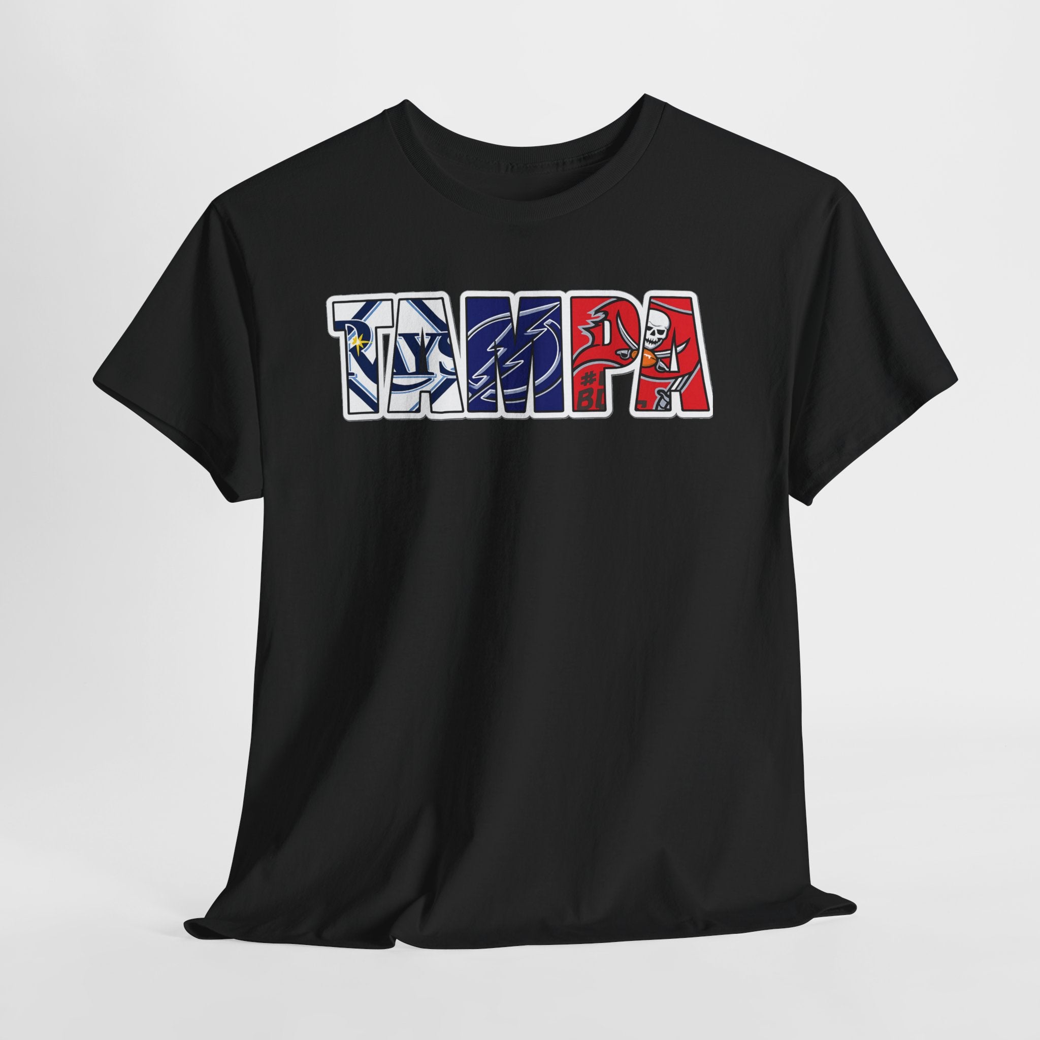 Tampa Block Letter Tee — Florida Flag Graphic T‑Shirt