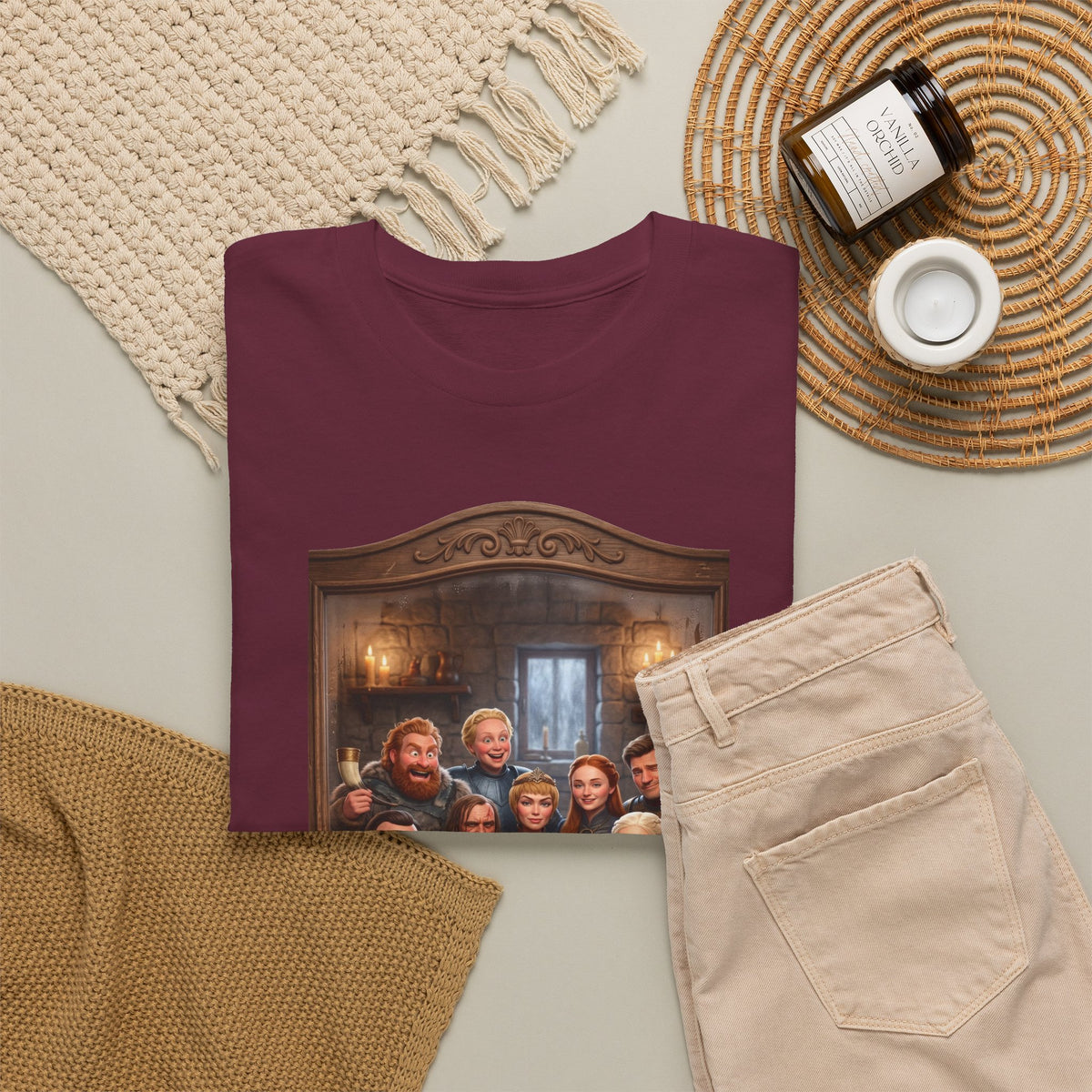 Game of Thrones Cast Portrait Inspired Cotton T-Shirt