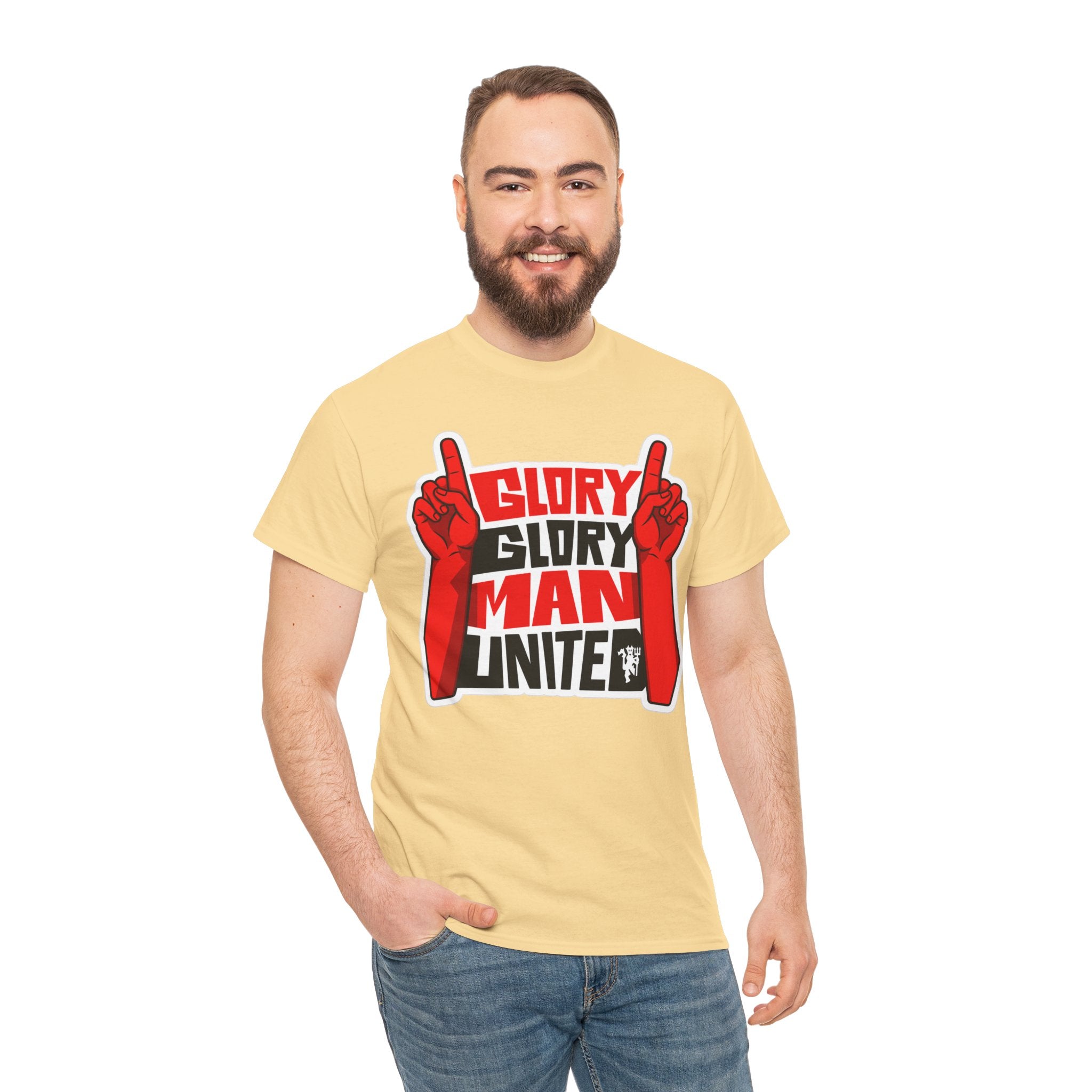 Glory Glory Man United T-Shirt — Retro Red Football Fan Tee