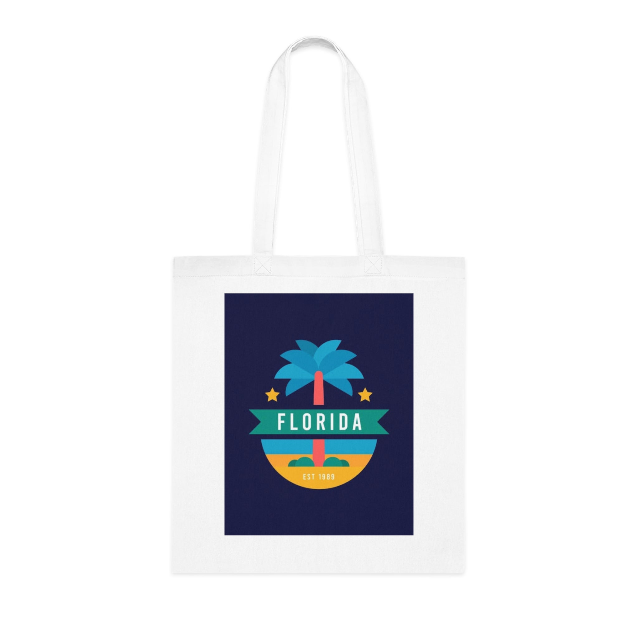 Florida Palm Beach Tote Bag – Retro State Travel Cotton Tote