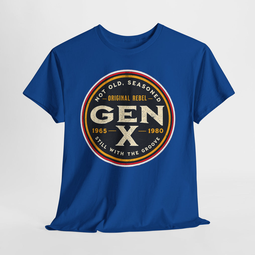 Gen X Tee - 'Not Old, Seasoned' Vintage Rebel Graphic T-Shirt (1965-1980)