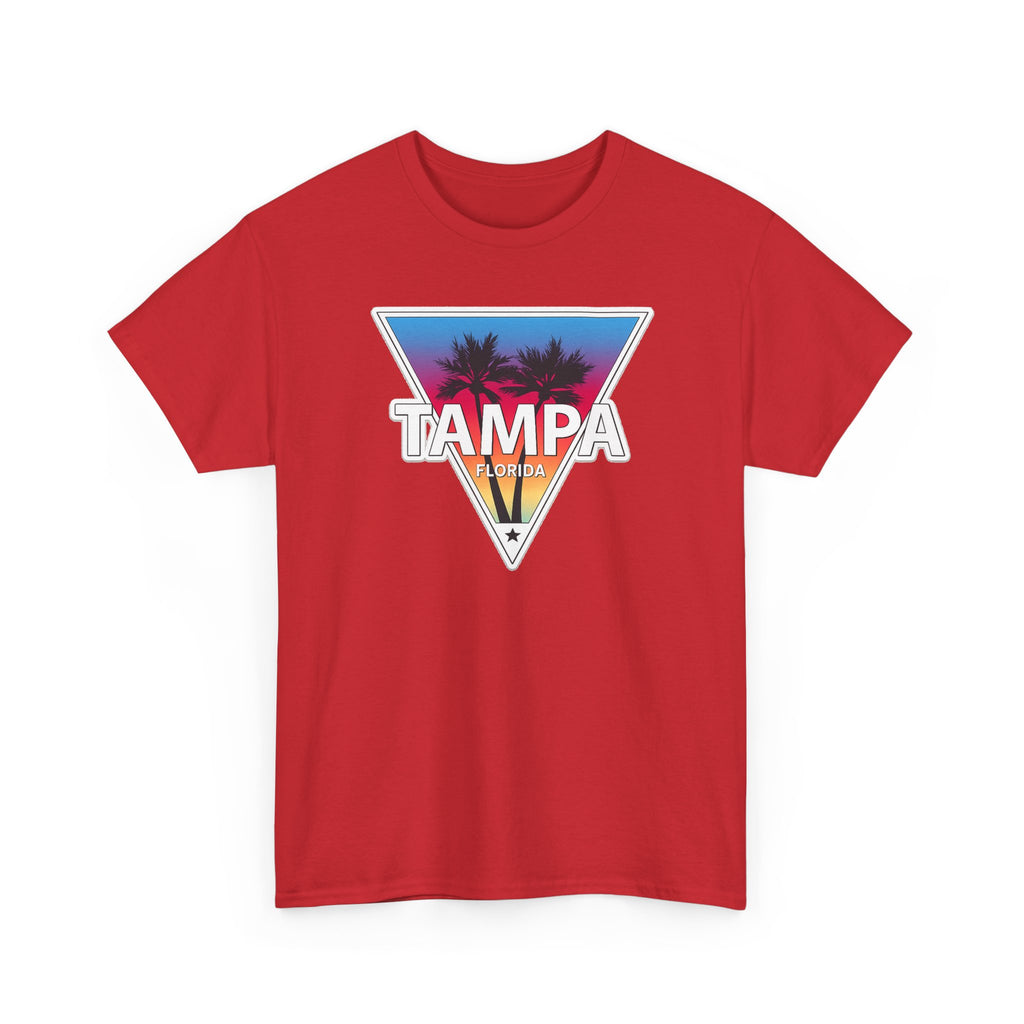 Tampa Retro Sunset Cotton T-Shirt