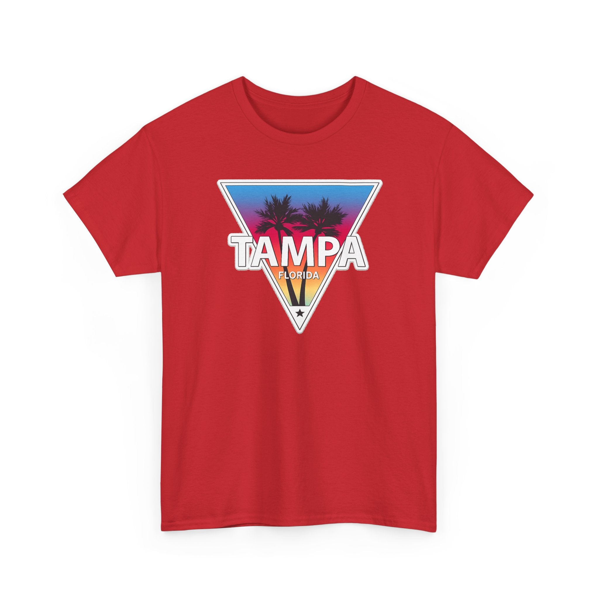 Tampa Retro Sunset Cotton T-Shirt
