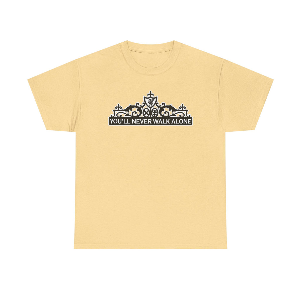 You'll Never Walk Alone T‑Shirt — Liverpool FC Crest Cotton Tee