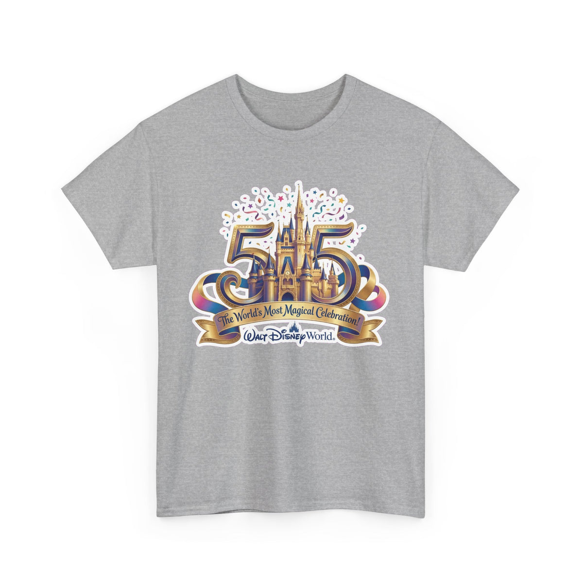 Disney World 50th Anniversary Castle Tee — 'The World's Most Magical Celebration' Souvenir T-Shirt