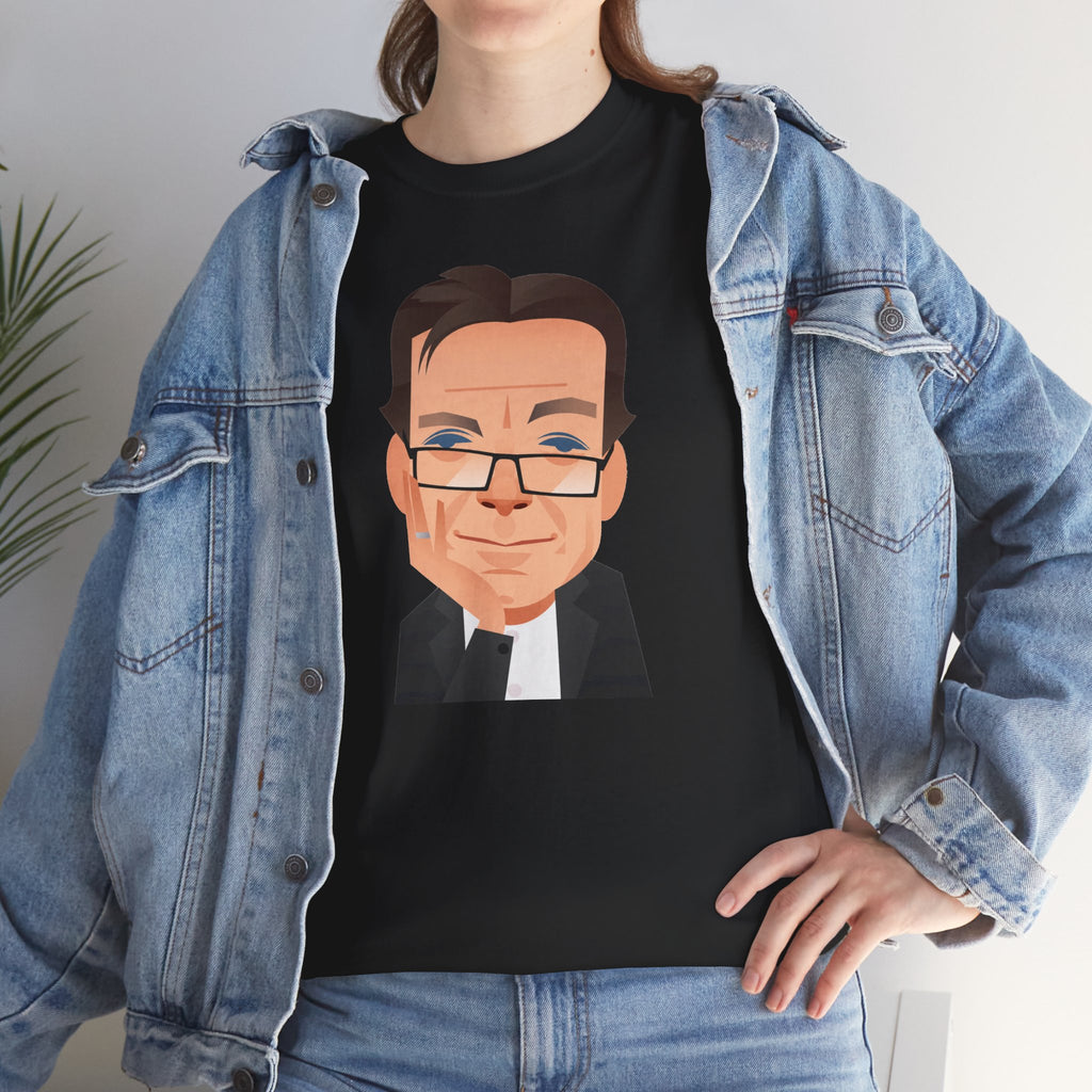 Tony Wilson Manchester Legend Caricature Gentleman Face Cotton T-Shirt