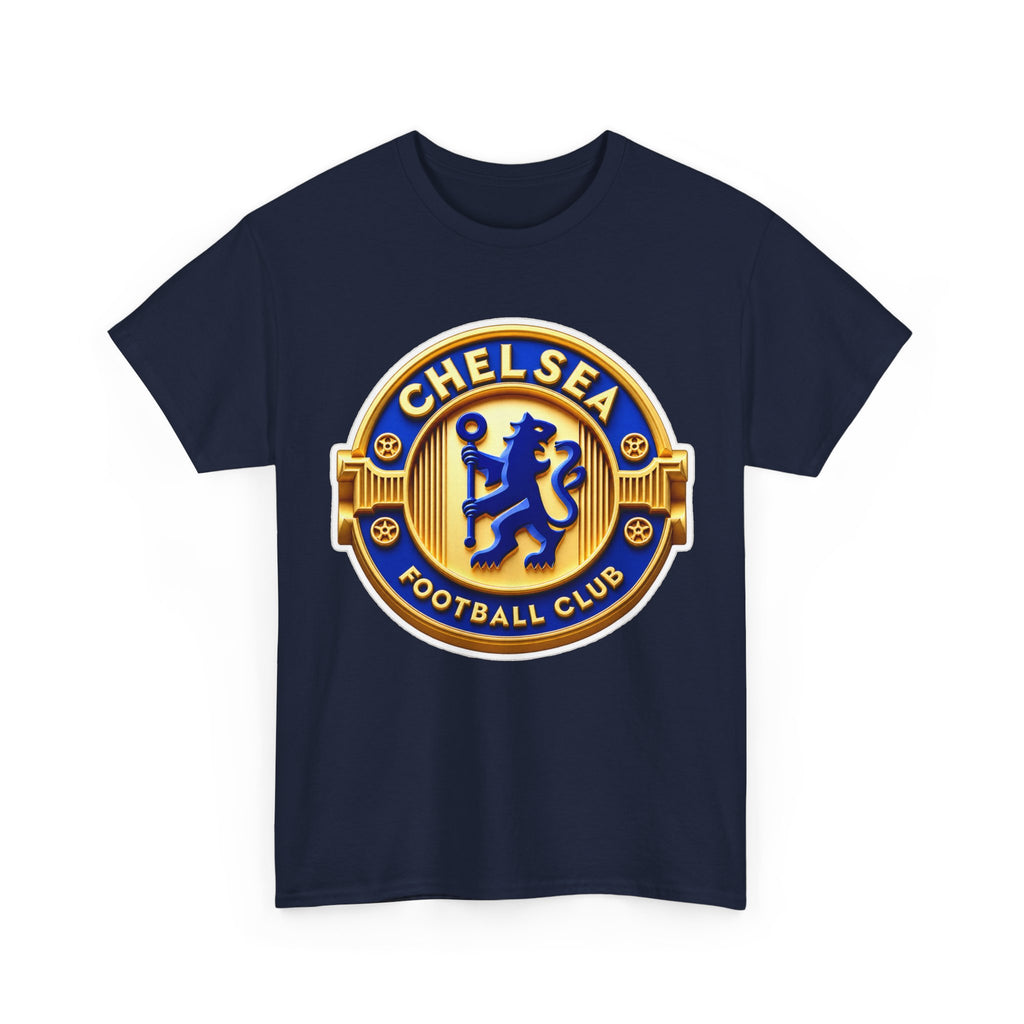 Chelsea Football Club Crest Tee — Retro Blue & Gold Soccer Emblem T-Shirt